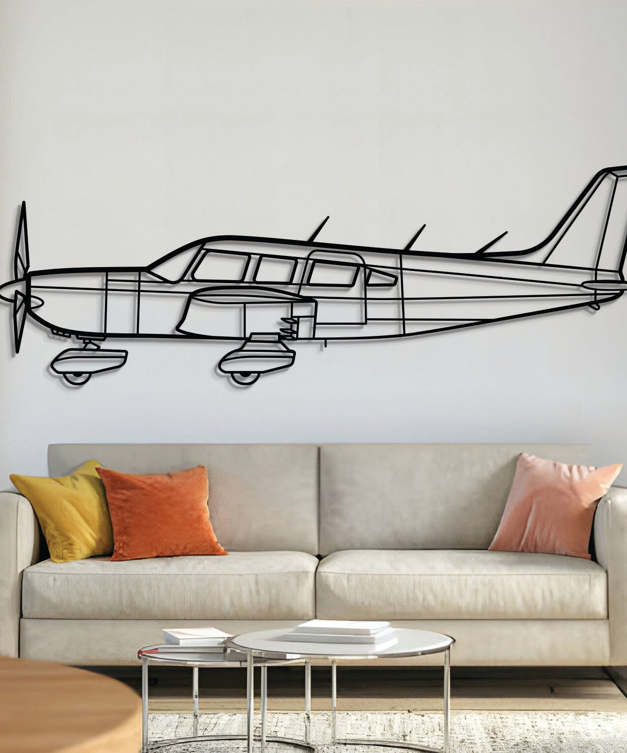 Saratoga PA-32 Metall-Flugzeug-Wandkunst - NCP0195