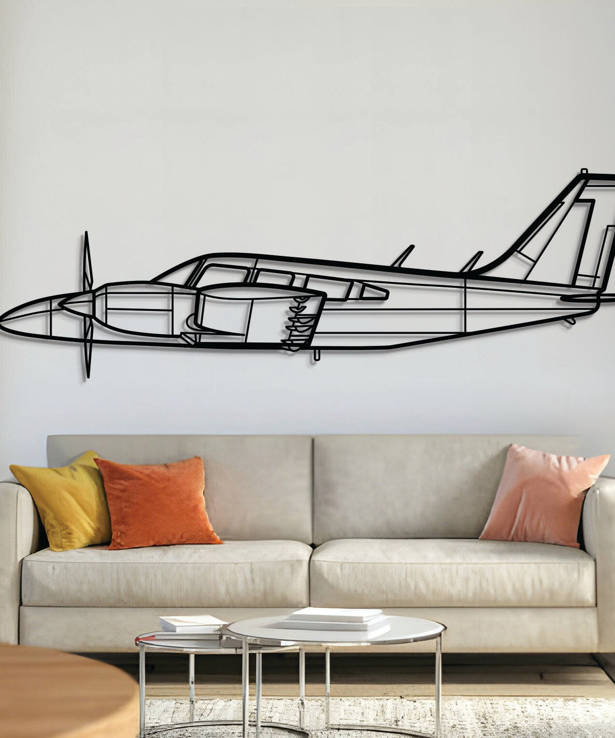 PA-34-200T Seneca II Metall-Wandbild Flugzeug - NCP0188