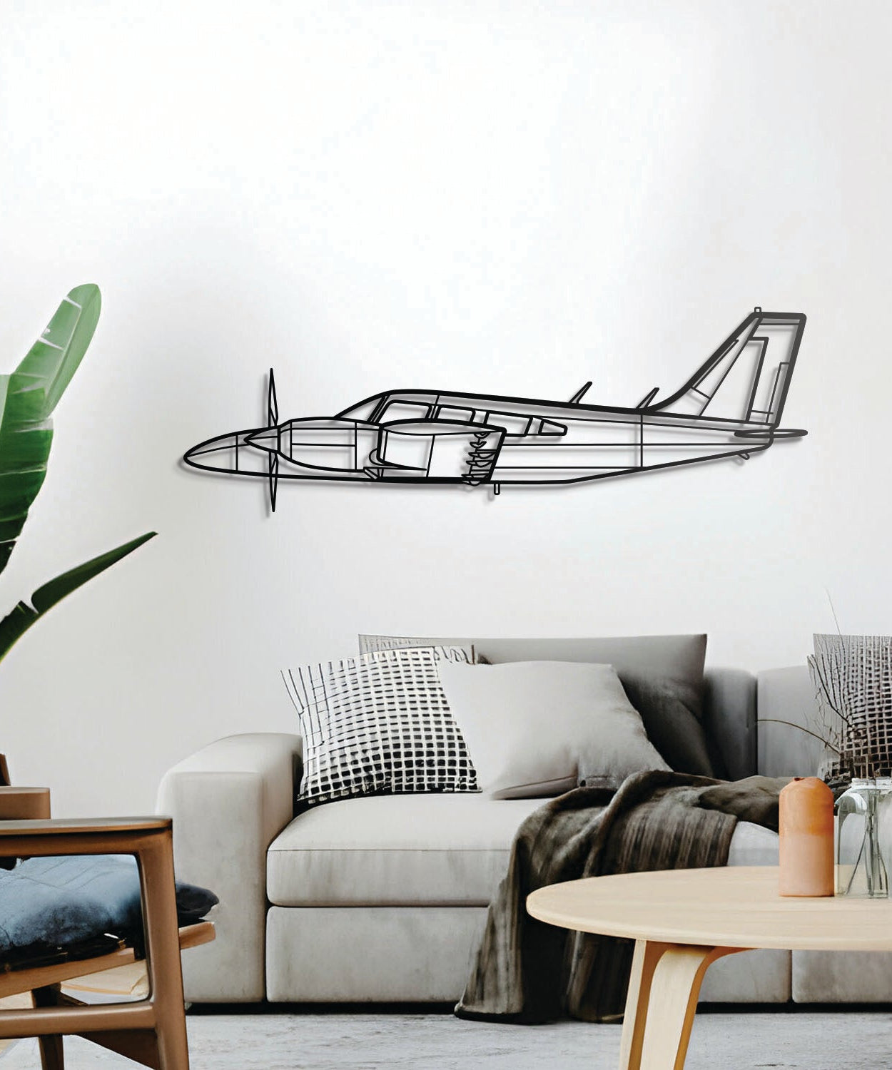 PA-34-200T Seneca II Metall-Wandbild Flugzeug - NCP0188