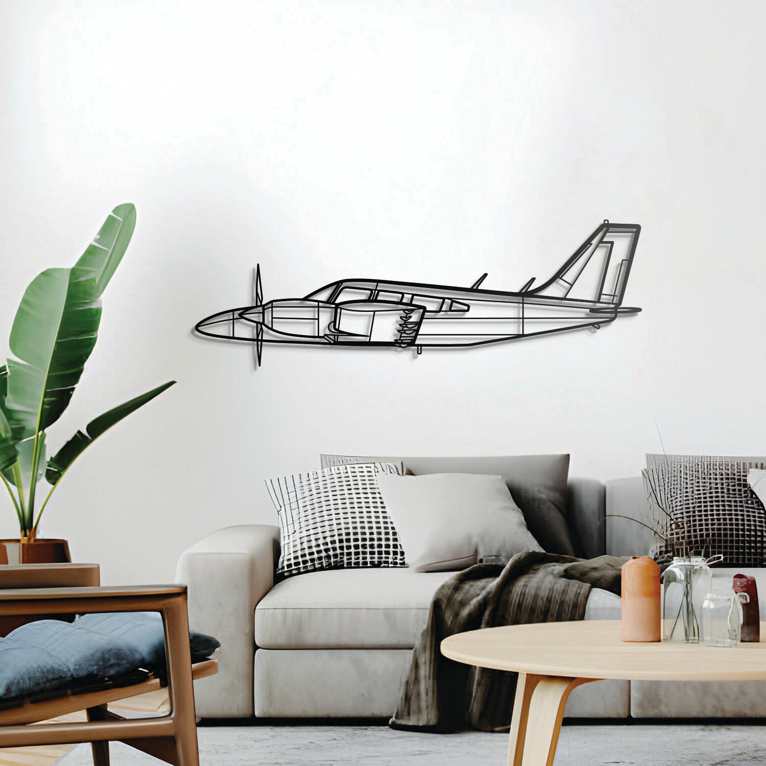 PA-34-200T Seneca II Metall-Wandbild Flugzeug - NCP0188