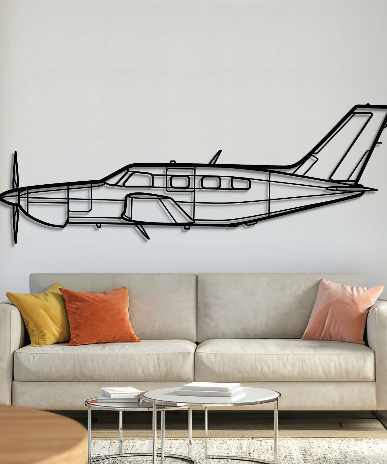 PA-46-350P Malibu Mirage Metallflugzeug Wandkunst - NCP0241