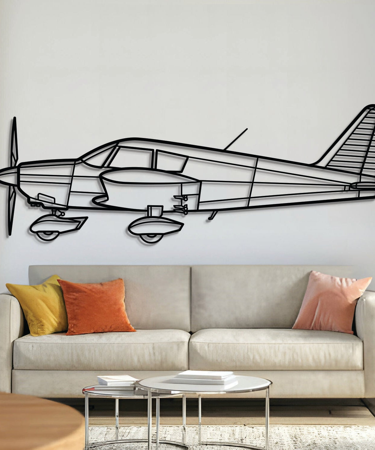 Cherokee PA-28-140 Metall-Flugzeug-Wandkunst - NCP0046