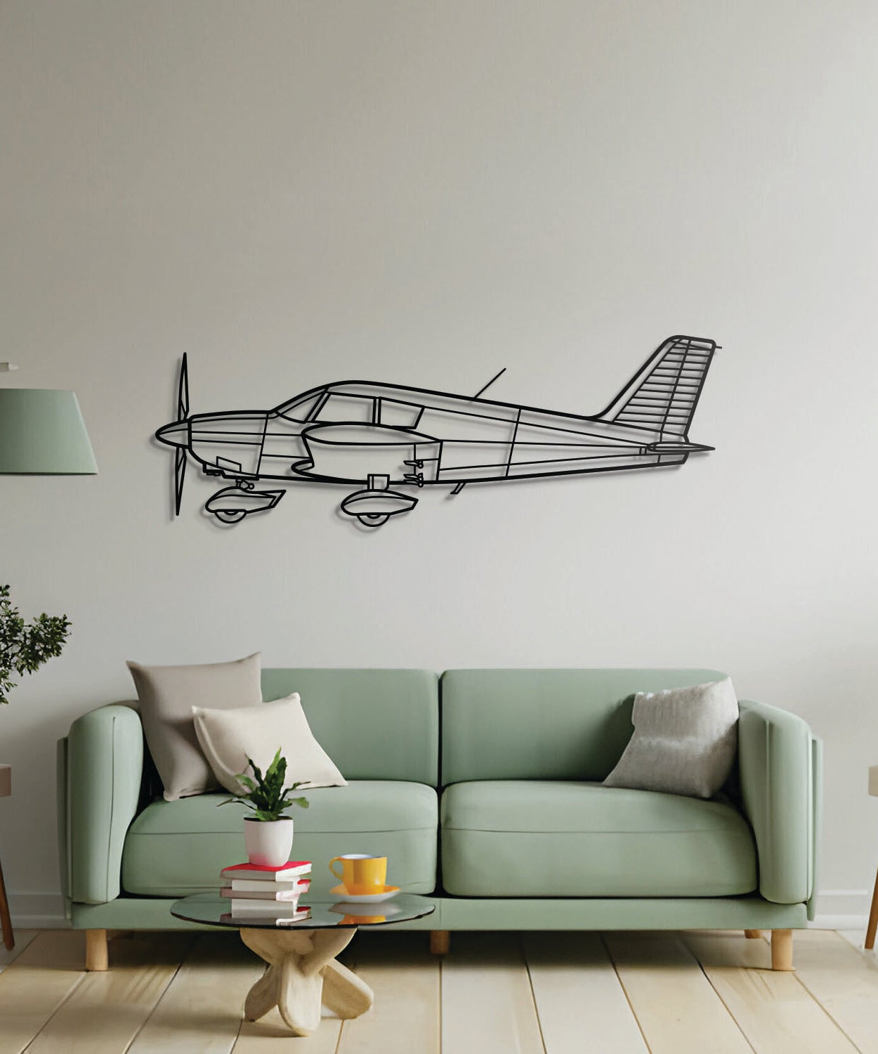 Cherokee PA-28-140 Metall-Flugzeug-Wandkunst - NCP0046