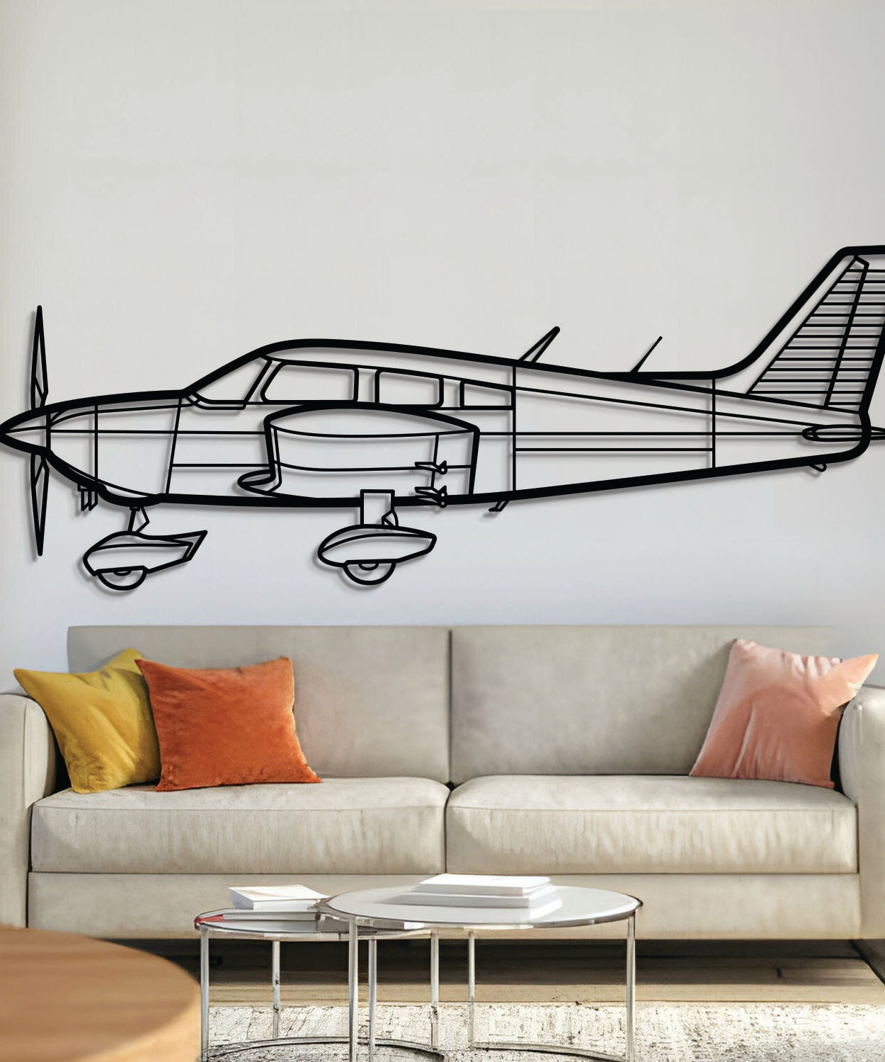 PA-28-180 Cherokee Metallflugzeug Wandkunst - NCP0115