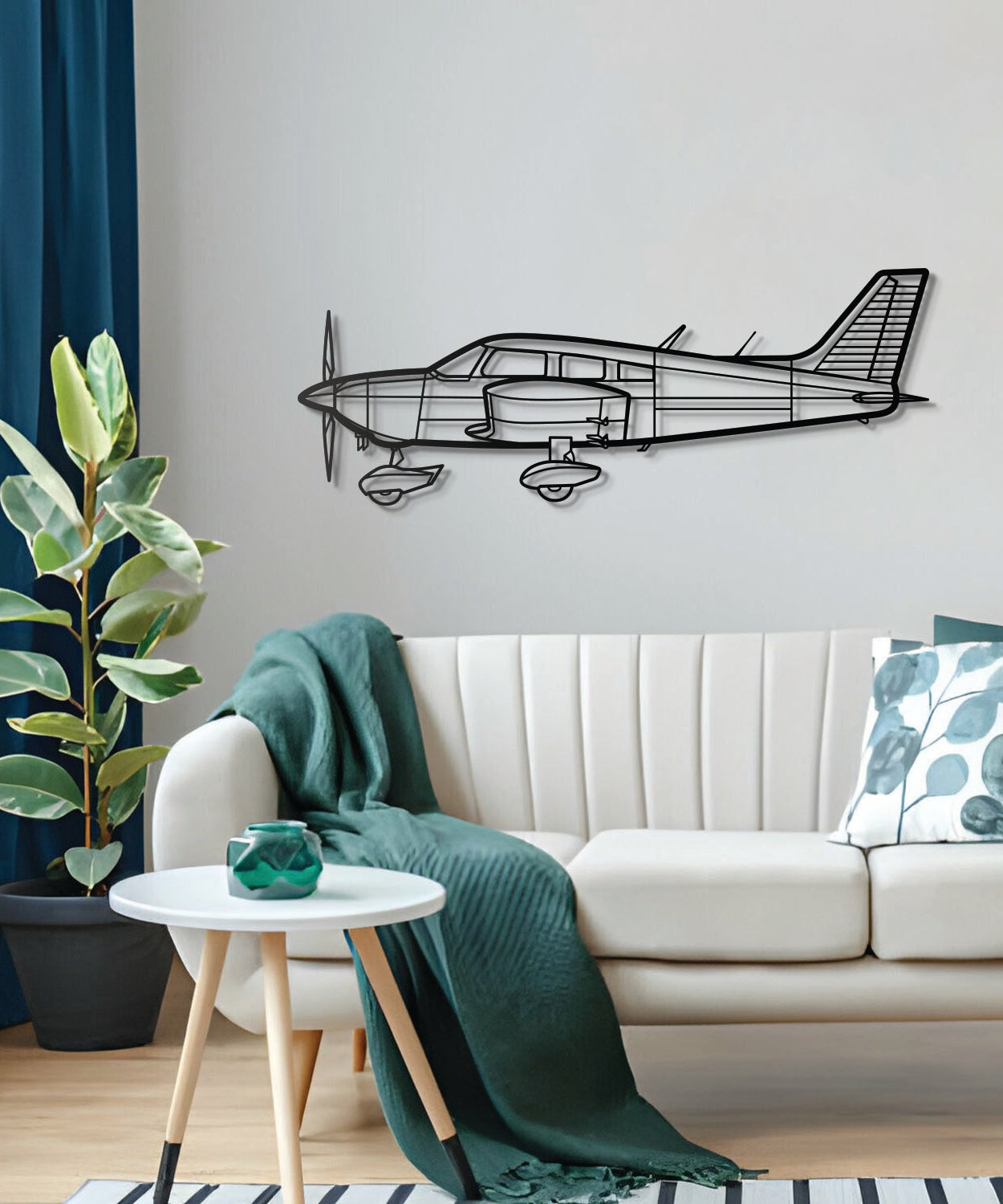 PA-28-180 Cherokee Metallflugzeug Wandkunst - NCP0115
