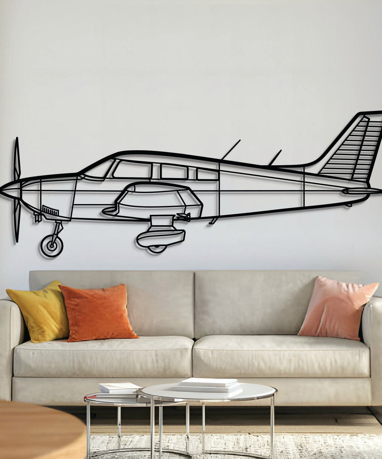 Wandkunst Metallflugzeug PA-28-181 Archer - NCP0292