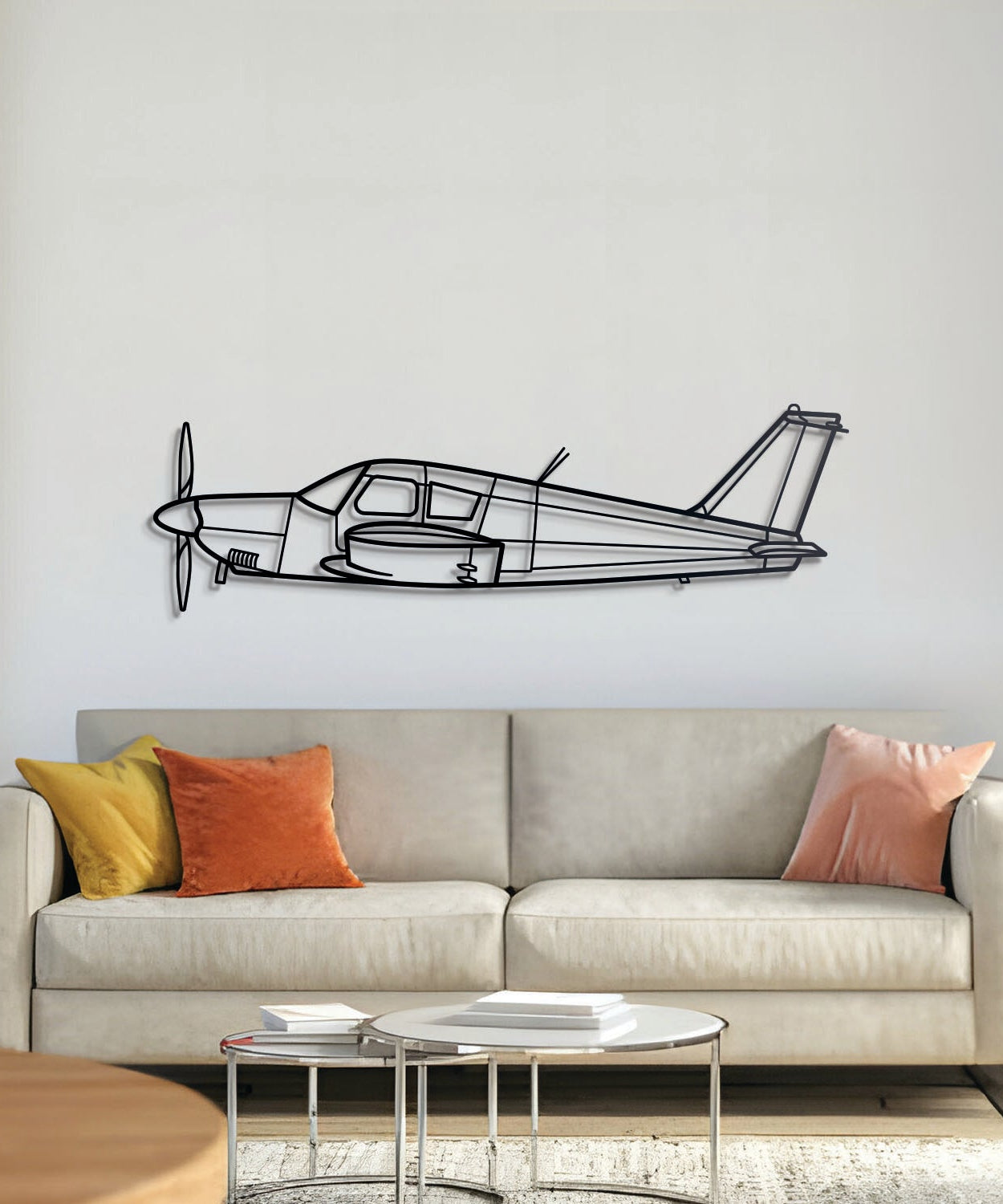 PA-28 Cherokee Metallflugzeug Wandkunst - NCP0113