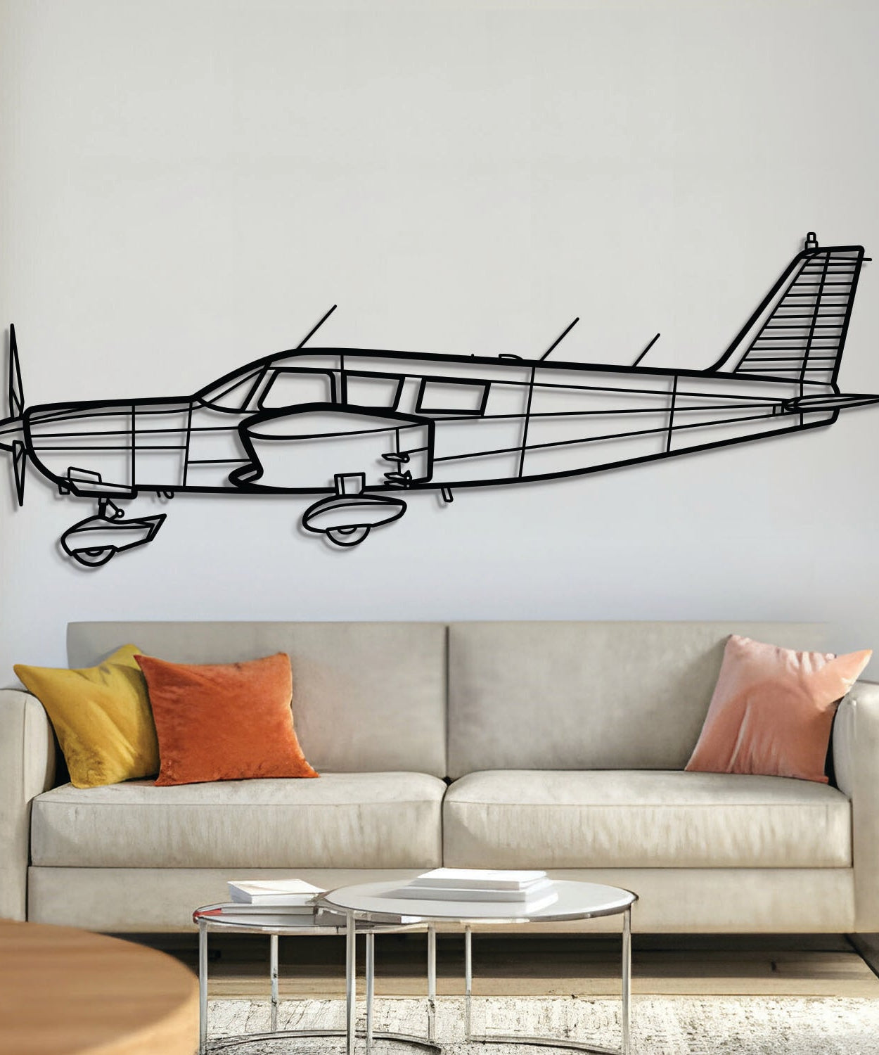 PA-32-260 Cherokee Six Metallflugzeug Wandkunst - NCP0116
