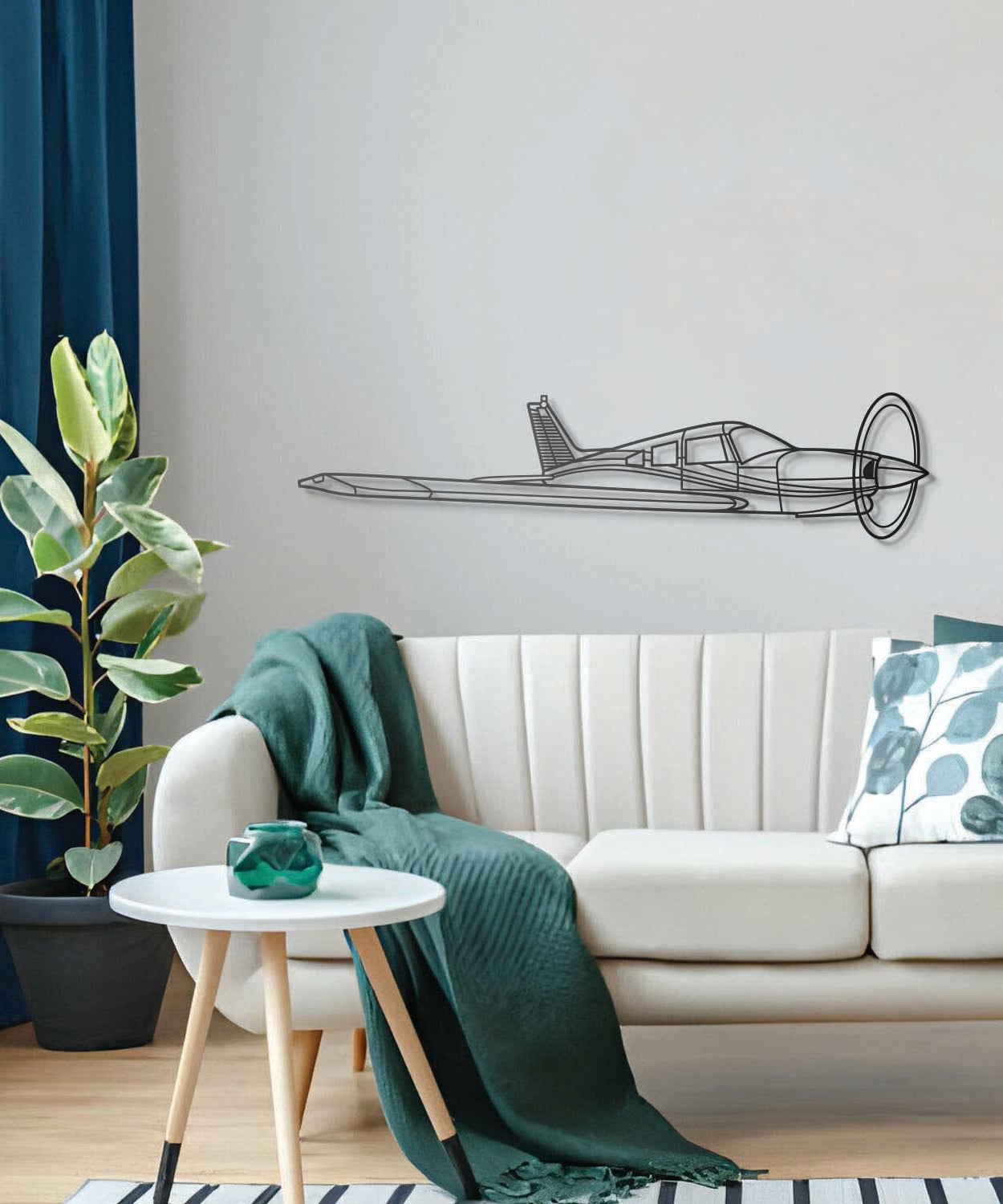 Turbo Arrow 3 Winkel Metall Flugzeug Wandkunst - NCP0498