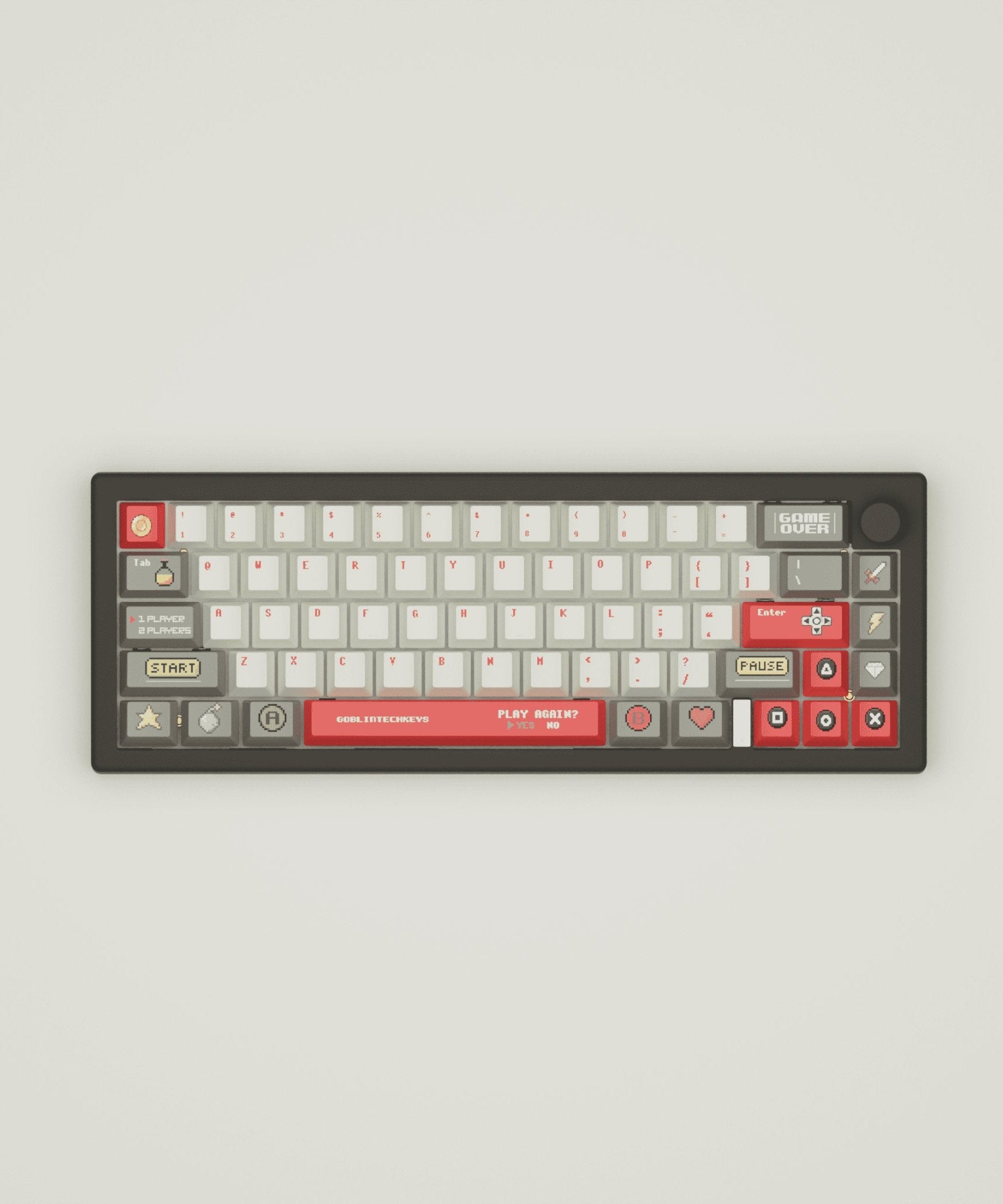 Pixel Game Design Keycaps and Mechanical Keyboard