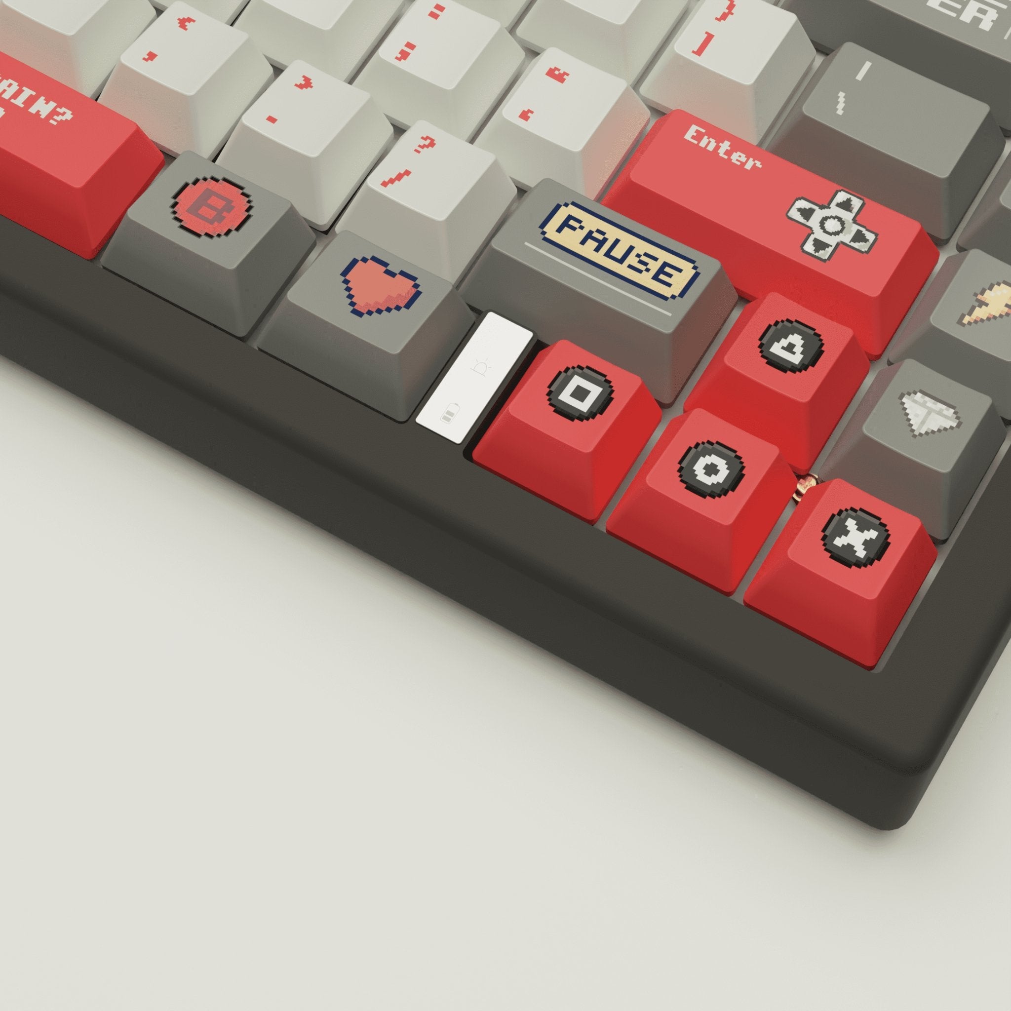 Pixel Game Design Keycaps and Mechanical Keyboard