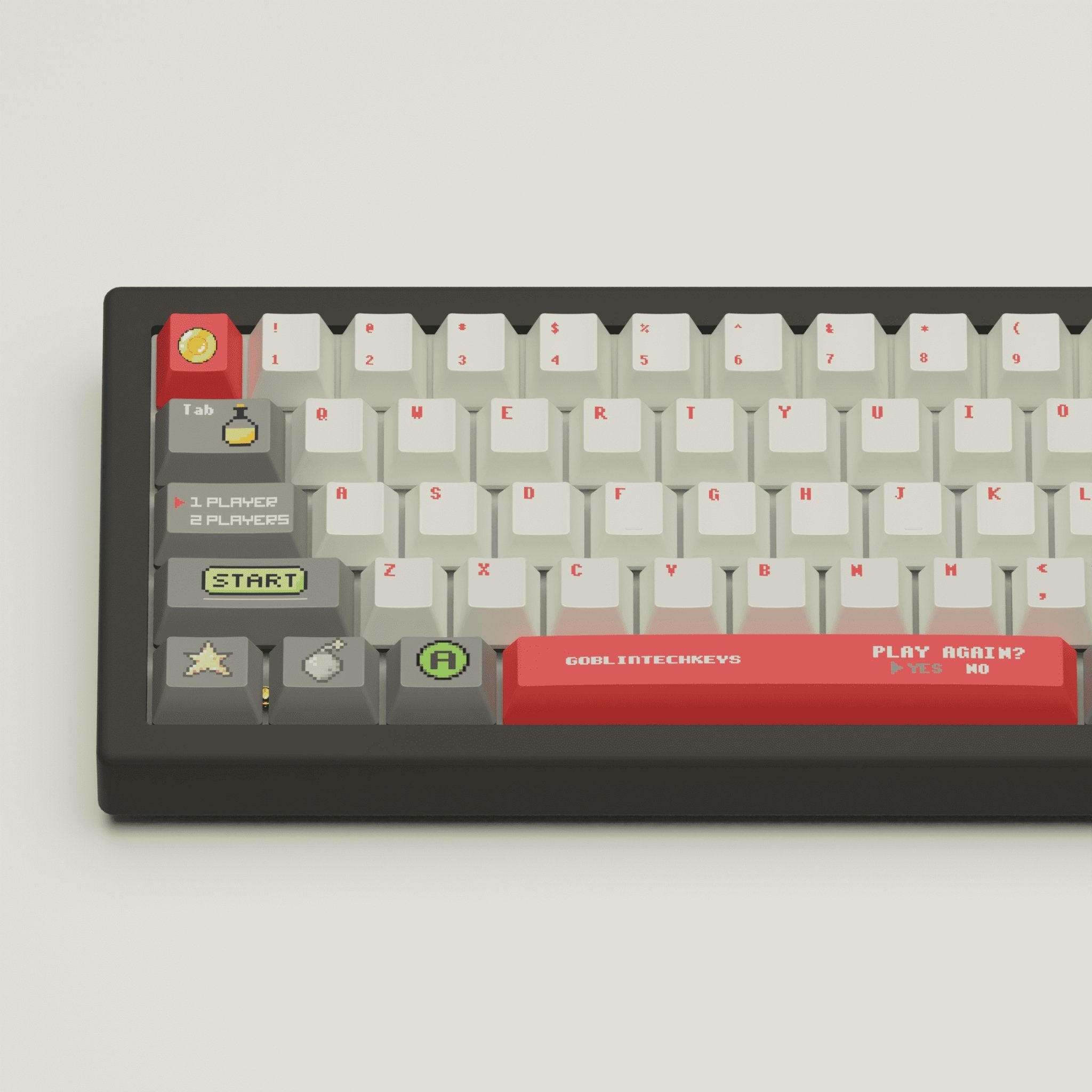 Pixel Game Design Keycaps and Mechanical Keyboard