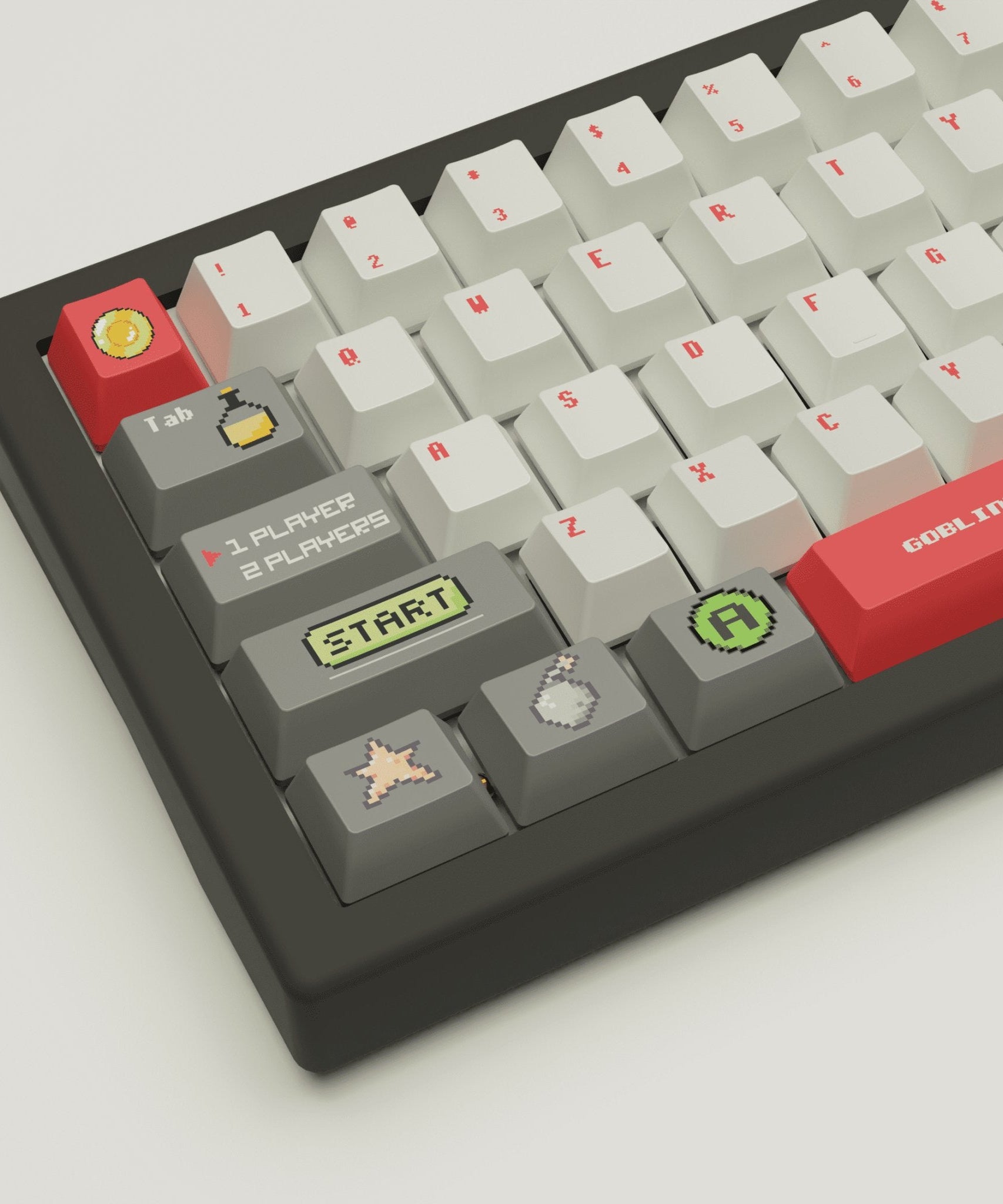 Pixel Game Design Keycaps and Mechanical Keyboard