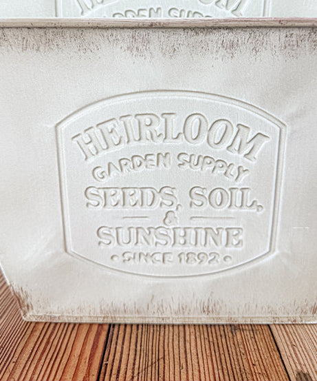 Pflanzgefäße aus Metall im Vintage-Stil „Heirloom Garden Supply“, 3er-Set