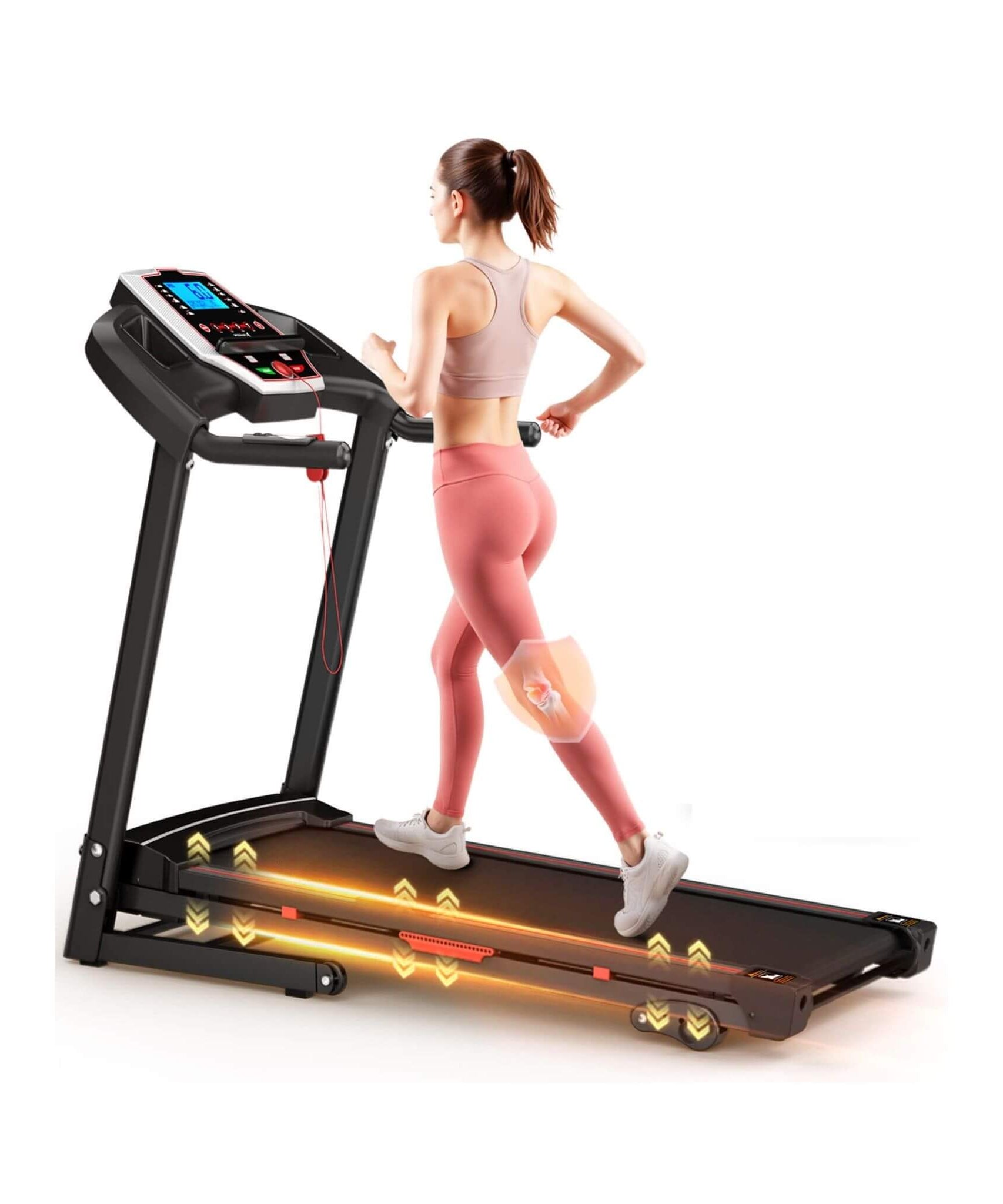 Rovix Portable 3.5HP Space Saving Folding Treadmill W/ Incline & 12 Preset Programs (SAK29735)