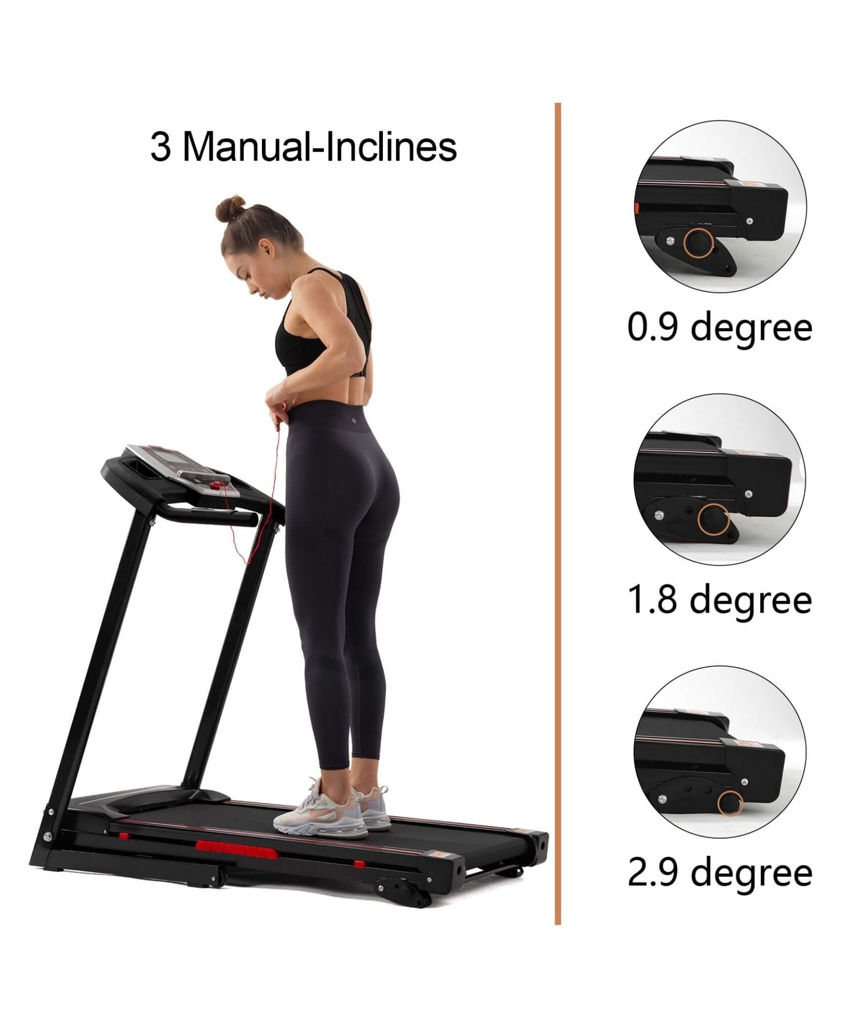 Rovix Portable 3.5HP Space Saving Folding Treadmill W/ Incline & 12 Preset Programs (SAK29735)