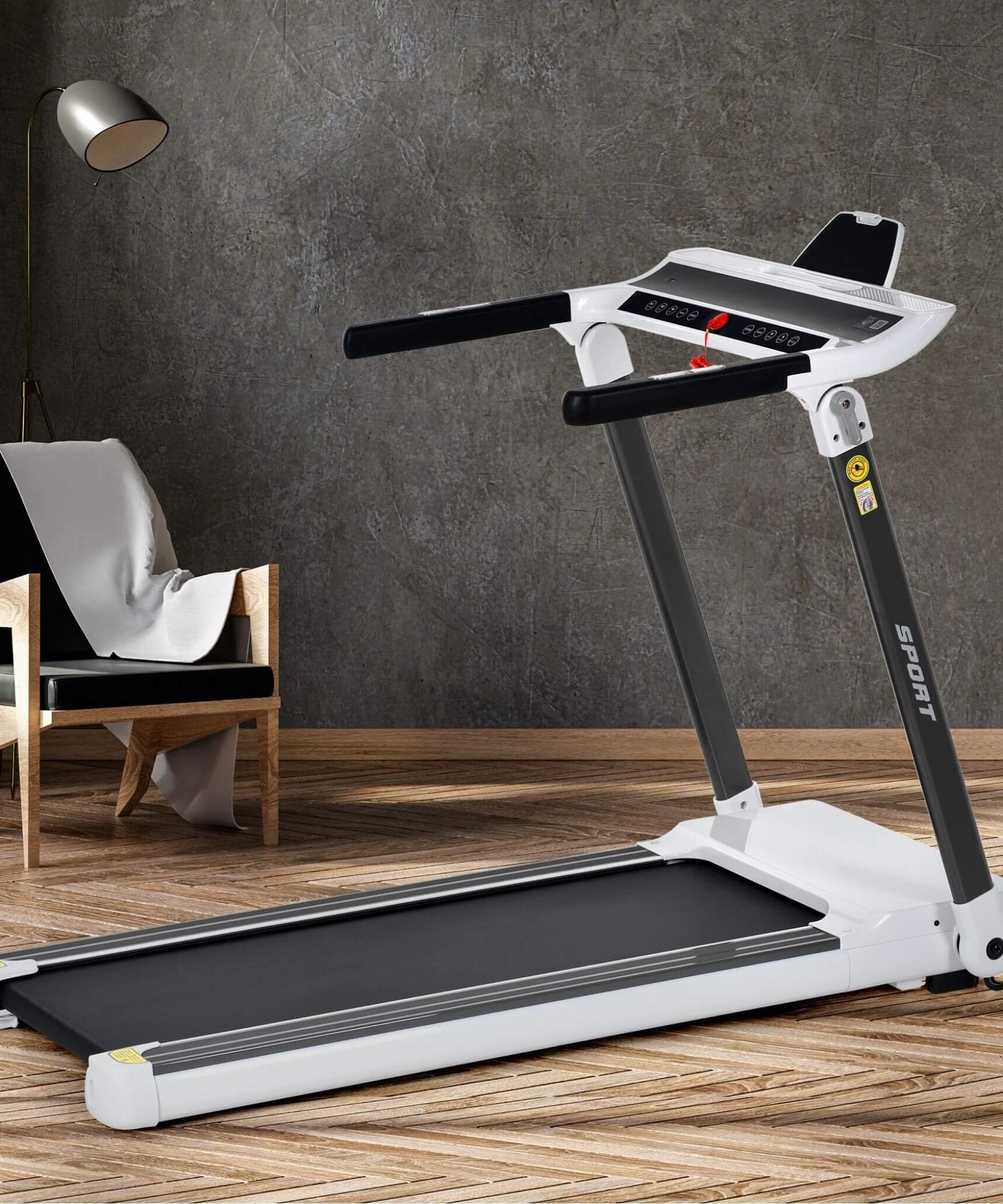 Rovix Portable Compact Home Cardio Fitness Treadmill With 3.5HP Electric Motor & Bluetooth Speakers (SAK32416)