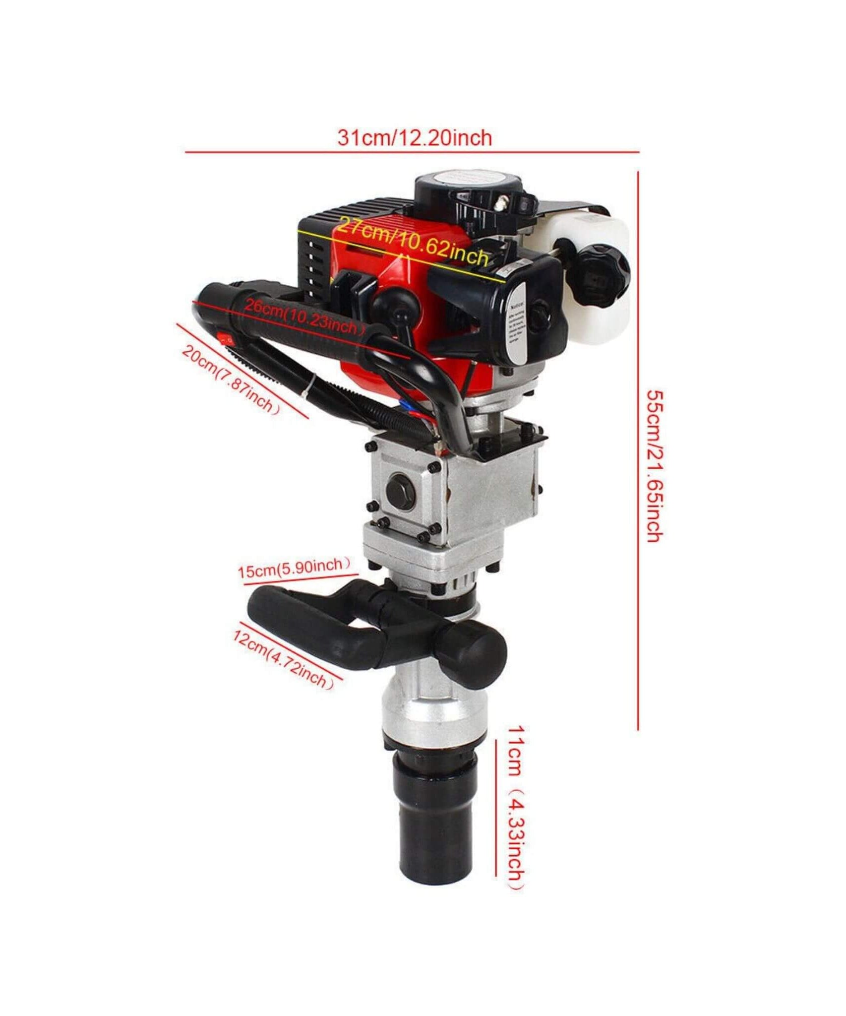Portable 1.2HP Gas Powered Hydraulic Post Pounder Hole Driver (SAK92147)
