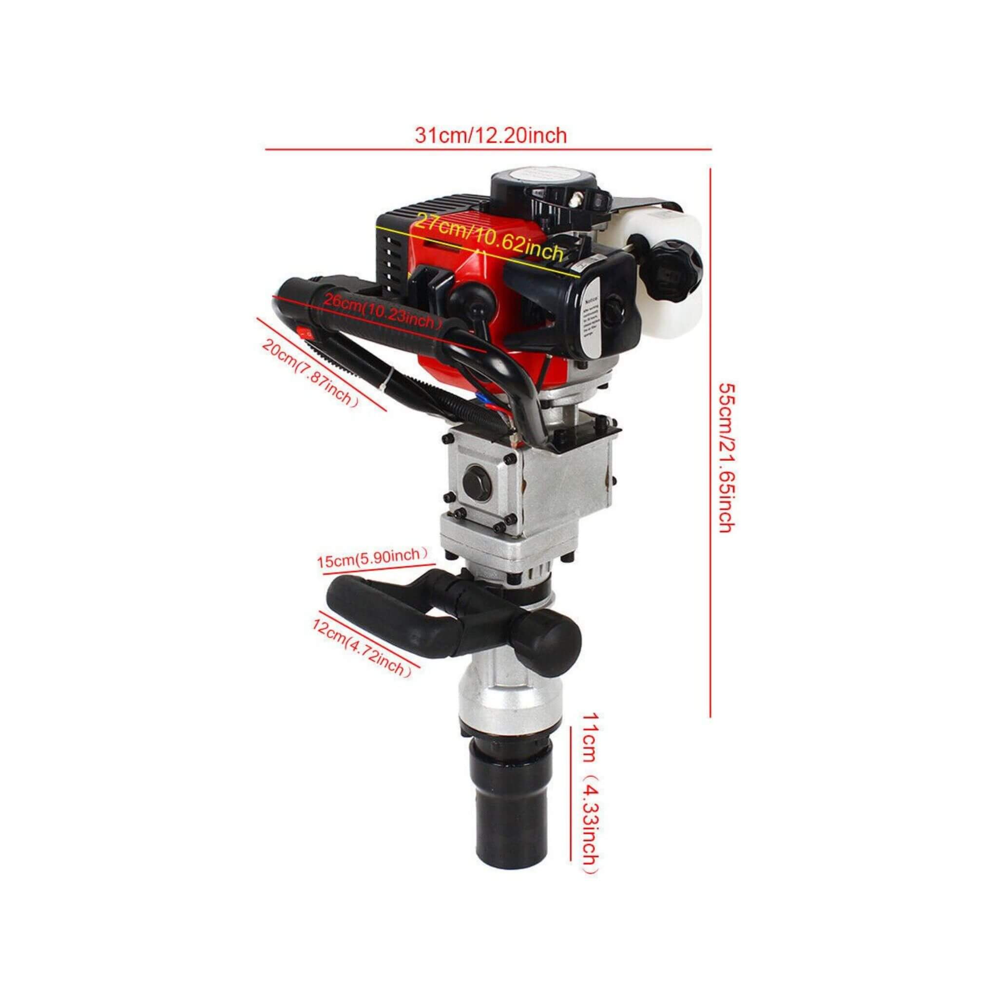 Portable 1.2HP Gas Powered Hydraulic Post Pounder Hole Driver (SAK92147)
