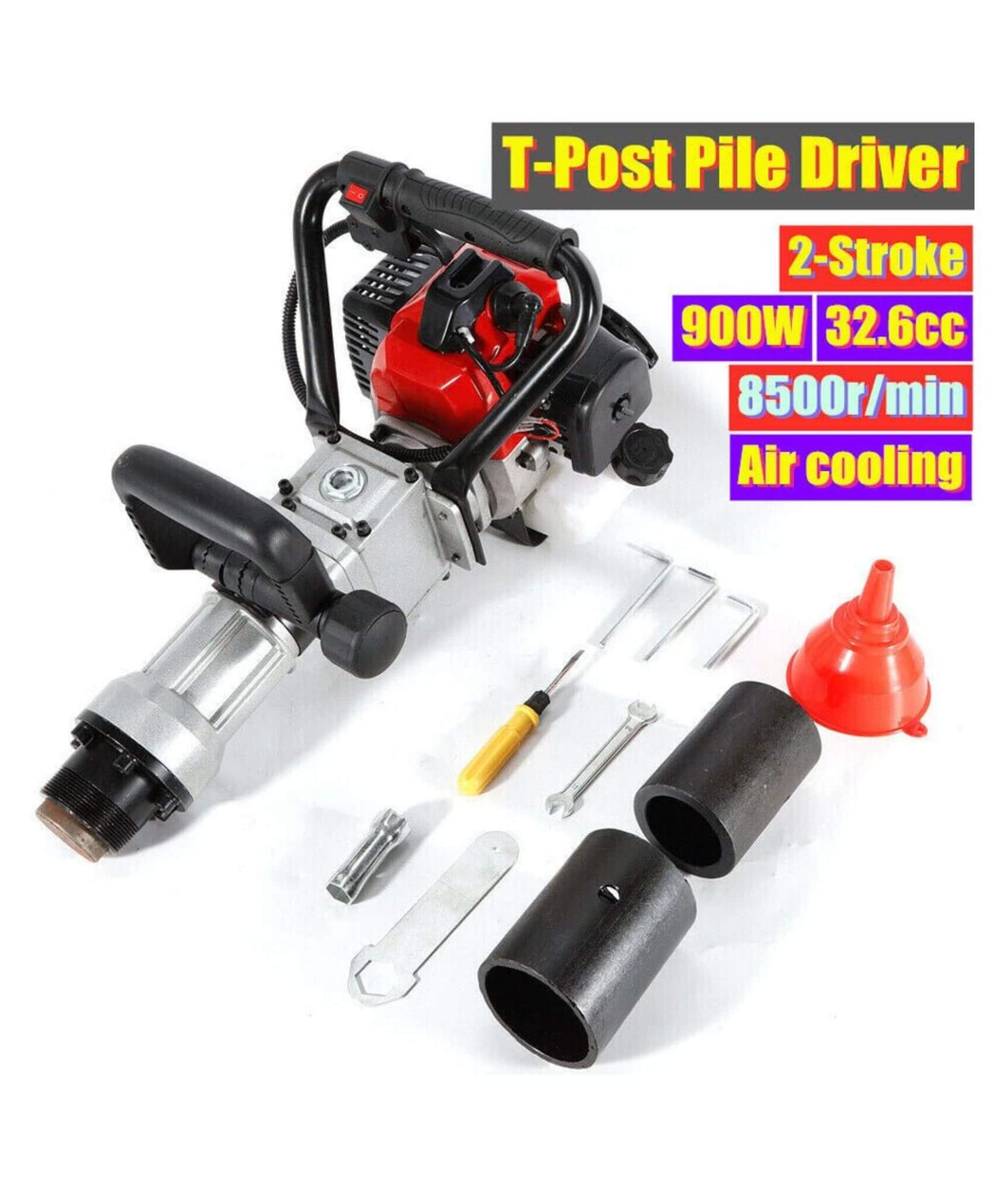 Portable 1.2HP Gas Powered Hydraulic Post Pounder Hole Driver (SAK92147)