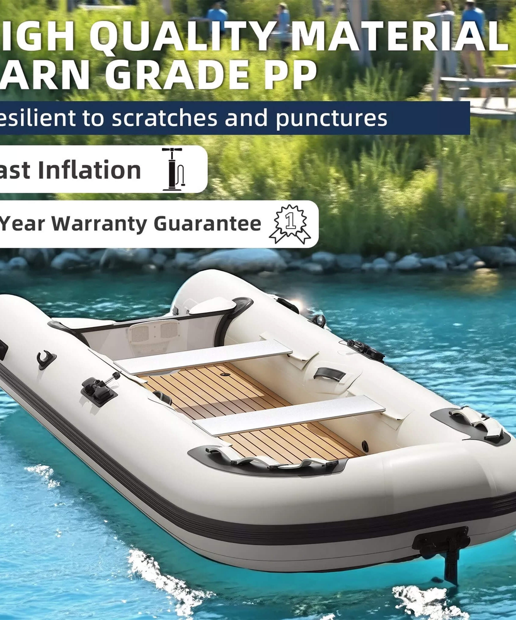 Portable Inflatable Dinghy Boat Kit With Accessories (SAK93784)