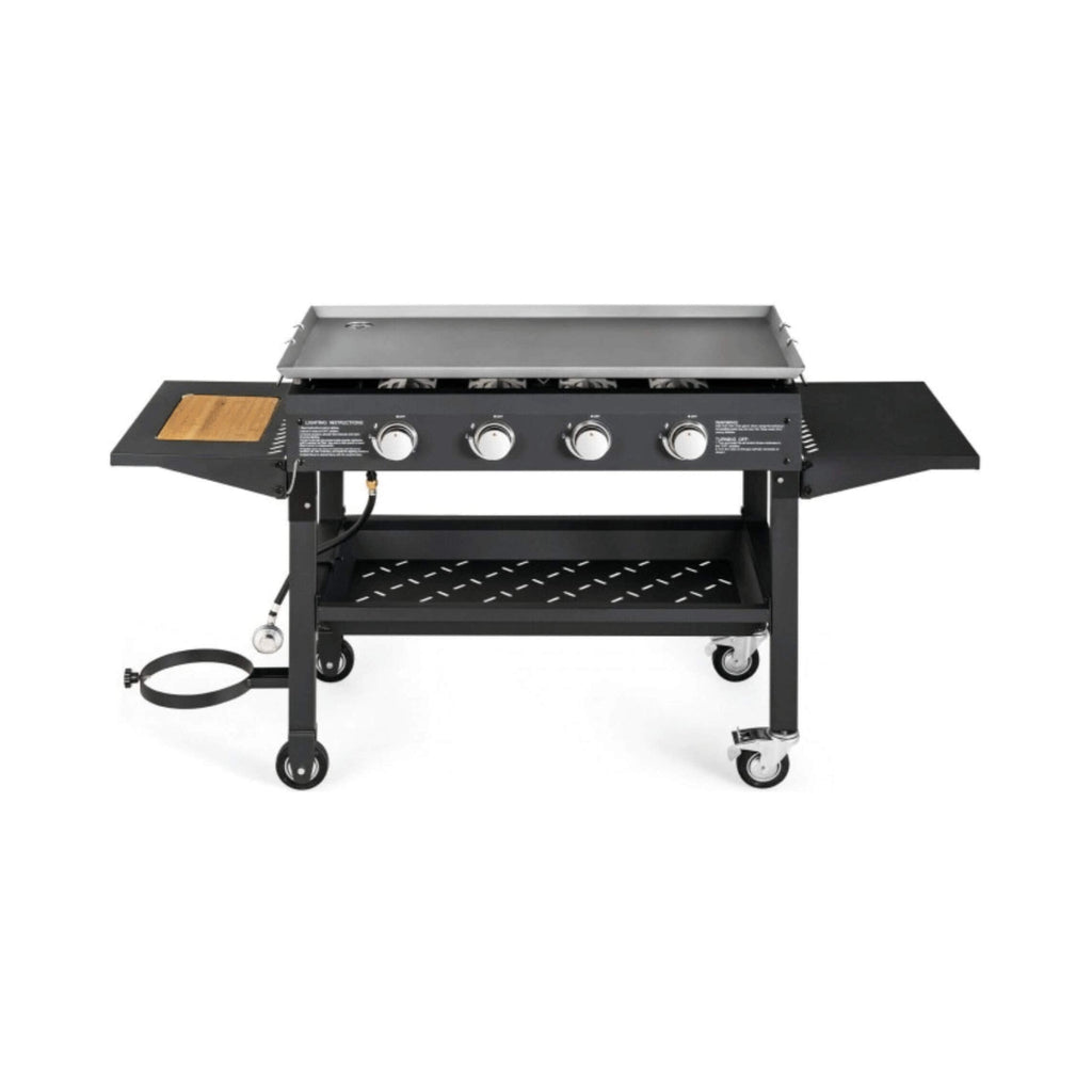Portable Outdoor 4 Burner Propane Flat Top Gas Grill W/ Wheels, 60K BTU (SAK66104)