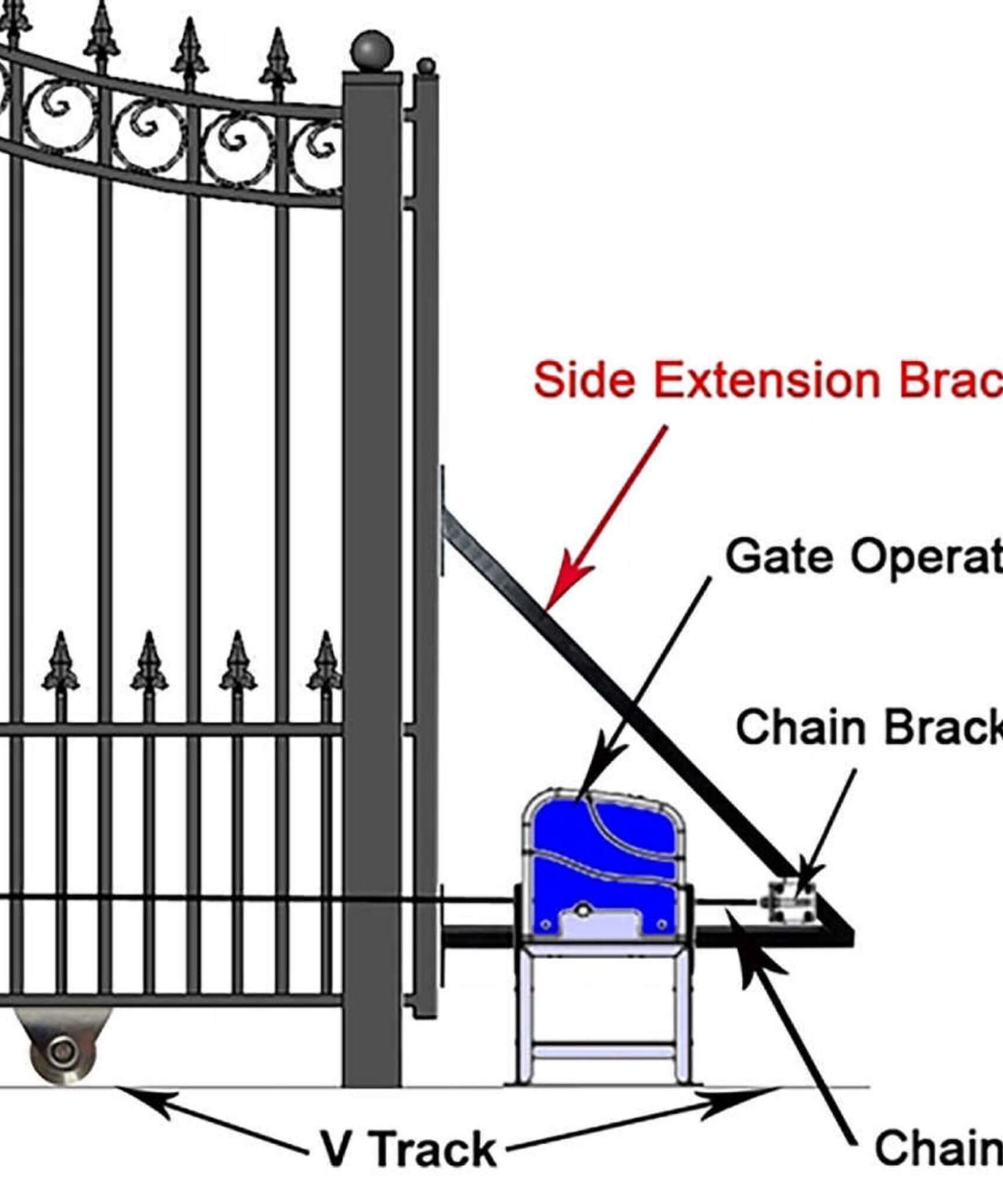 [12-18FT] Heavy-Duty Prague-Style Premium Steel Sliding Driveway Gate (SAK71492)
