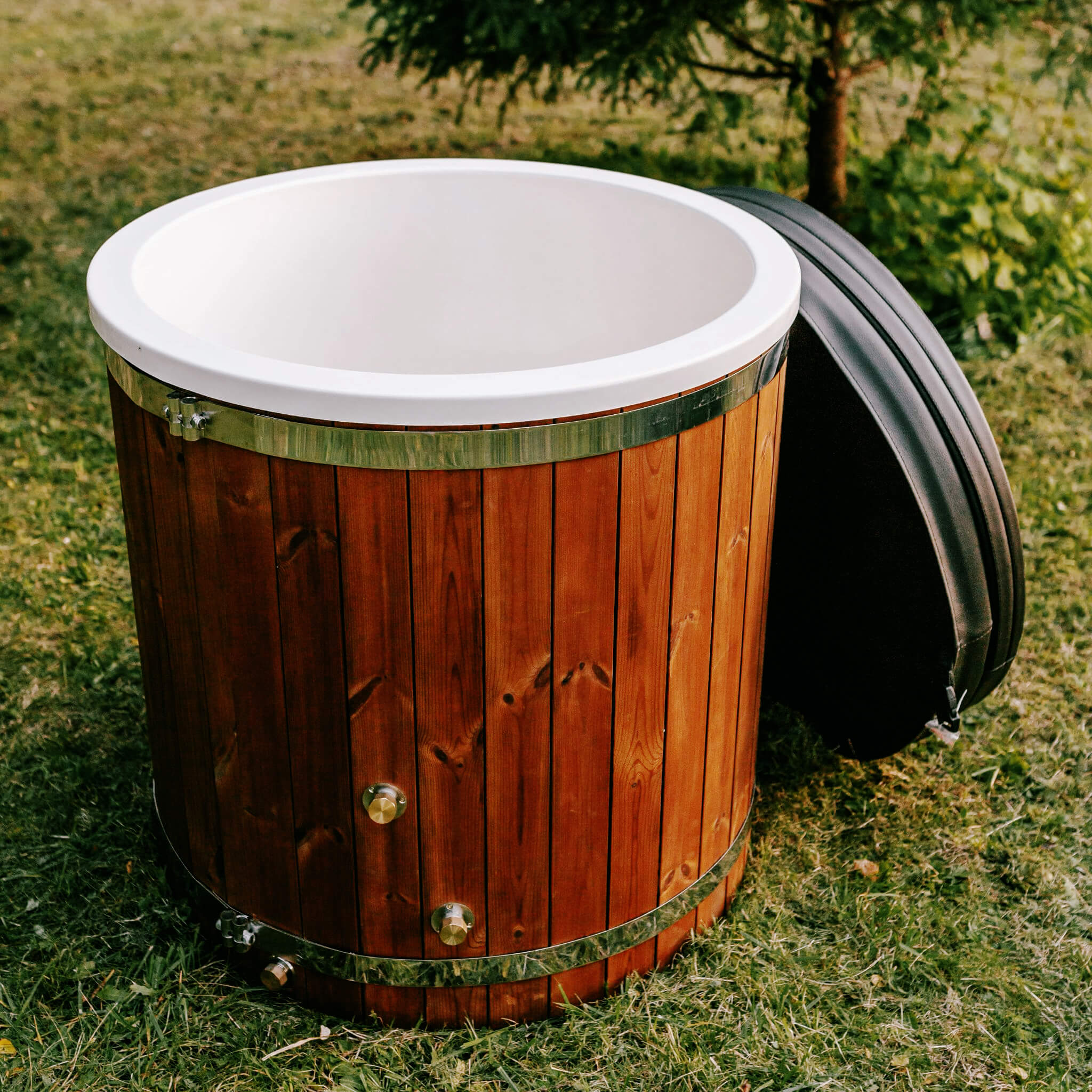Premium 1-Person Fully-Assembled ThermoWood Cold Plunge Tub (SAK80914)