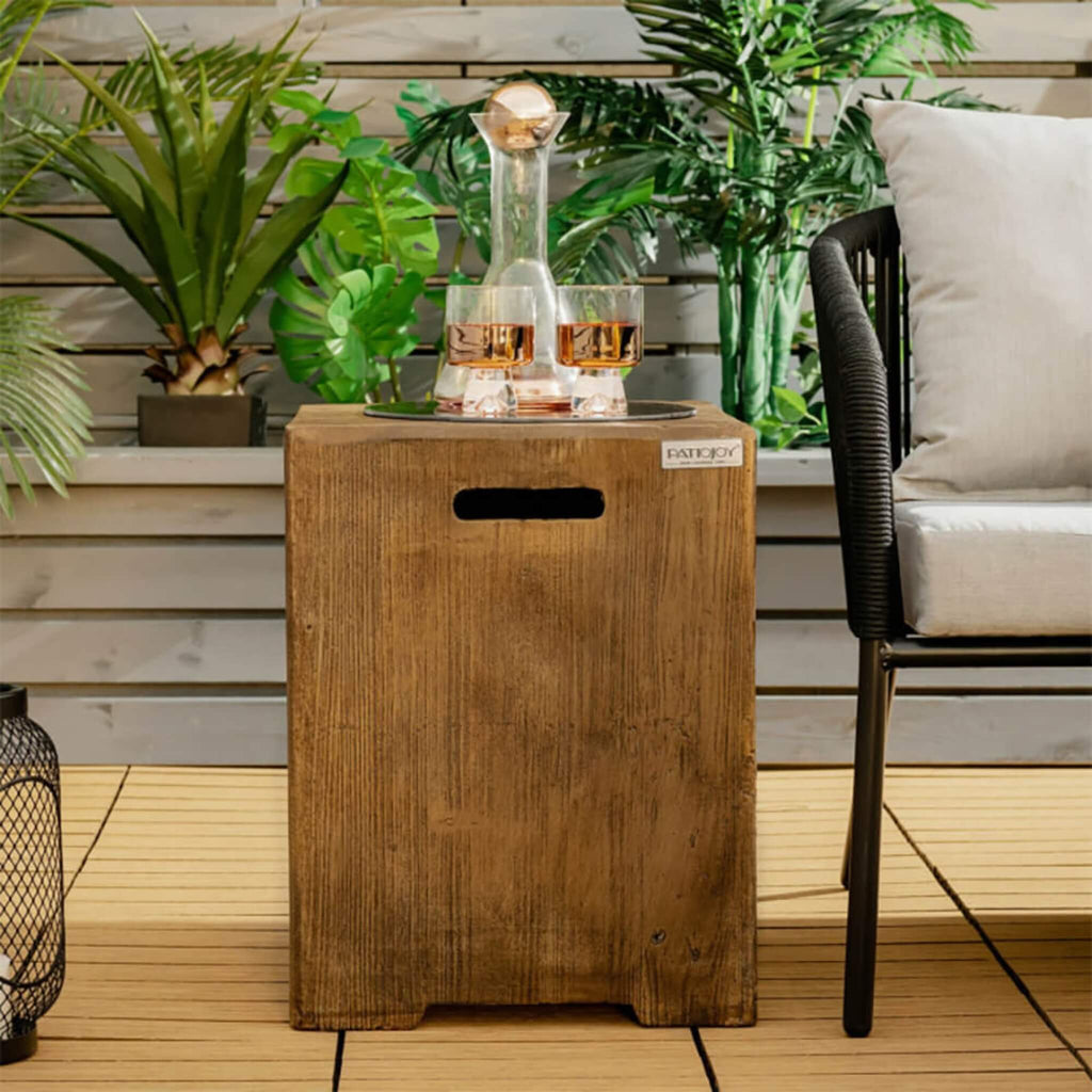 Premium 16-Inch Outdoor Hideaway Table Cover For Standard 20 LBS Propane Tank (SAK73142)