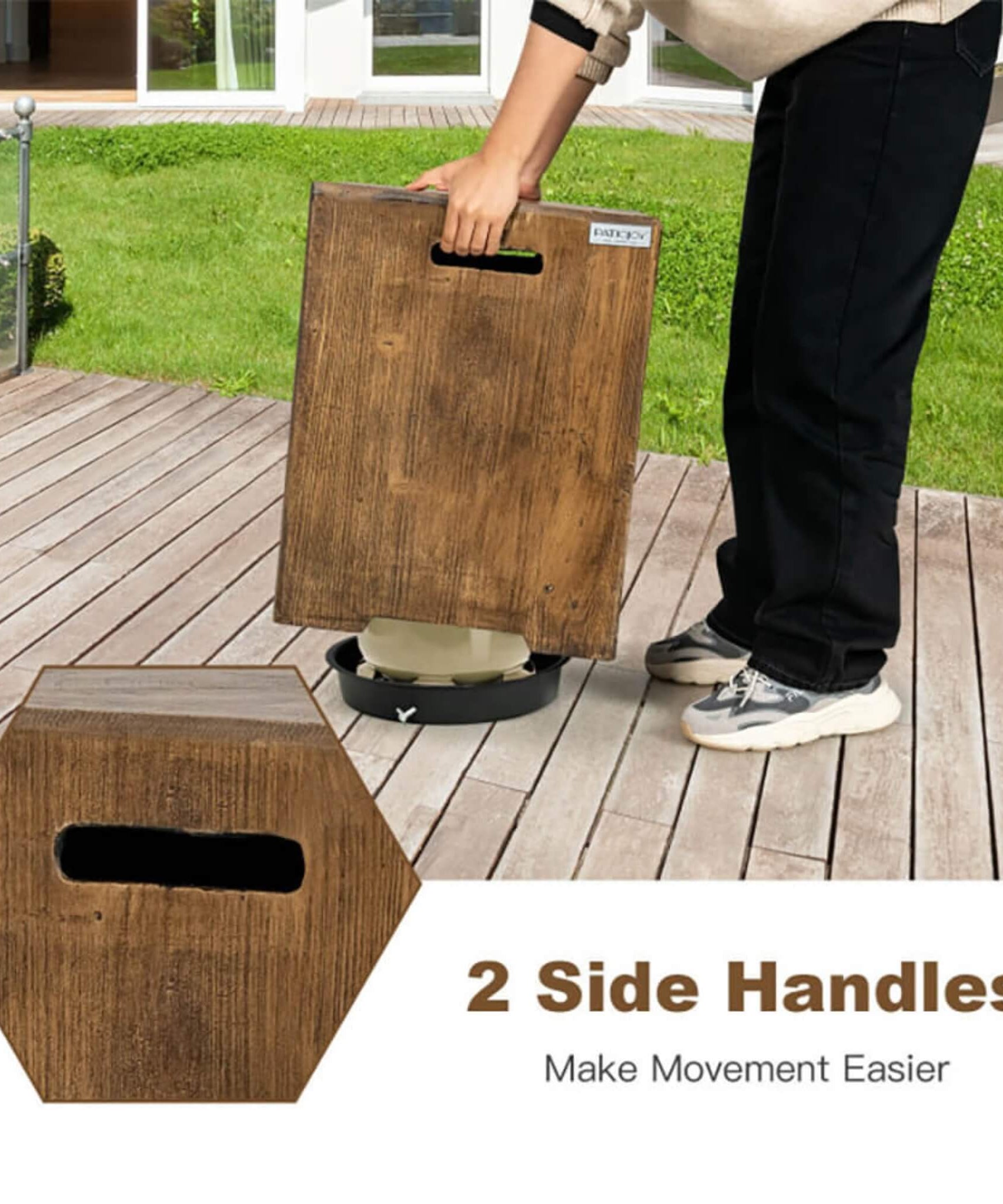 Premium 16-Inch Outdoor Hideaway Table Cover For Standard 20 LBS Propane Tank (SAK73142)