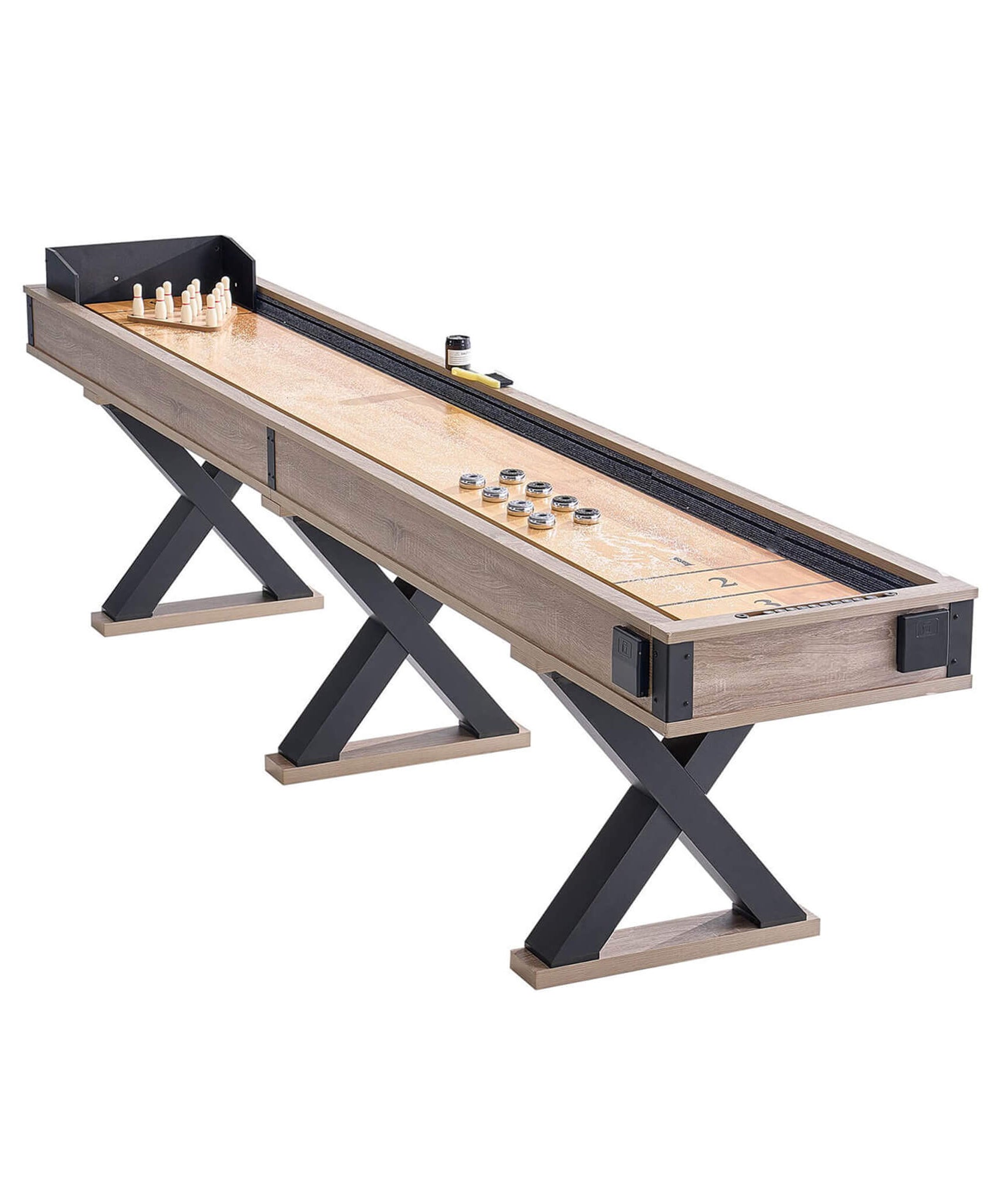 Premium 2-In-1 Shuffleboard Game Table Set With Bowling Combo (SAK81698)
