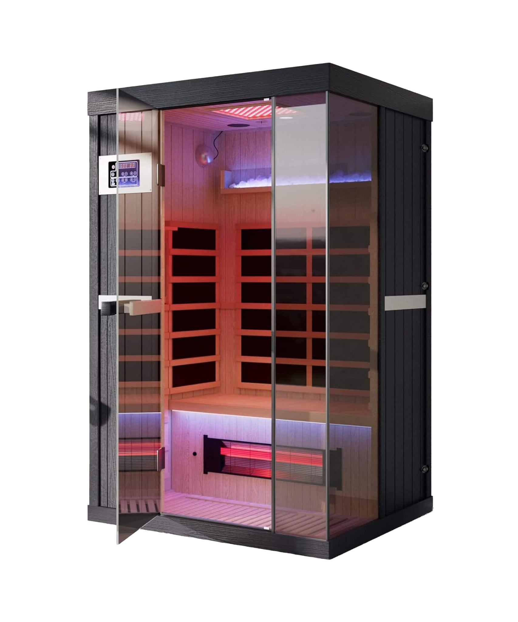 Thermora Pandora Premium 2-Person Indoor Infrared Sauna With Red Light Therapy And Himalayan Salt Rocks (SAK67305)
