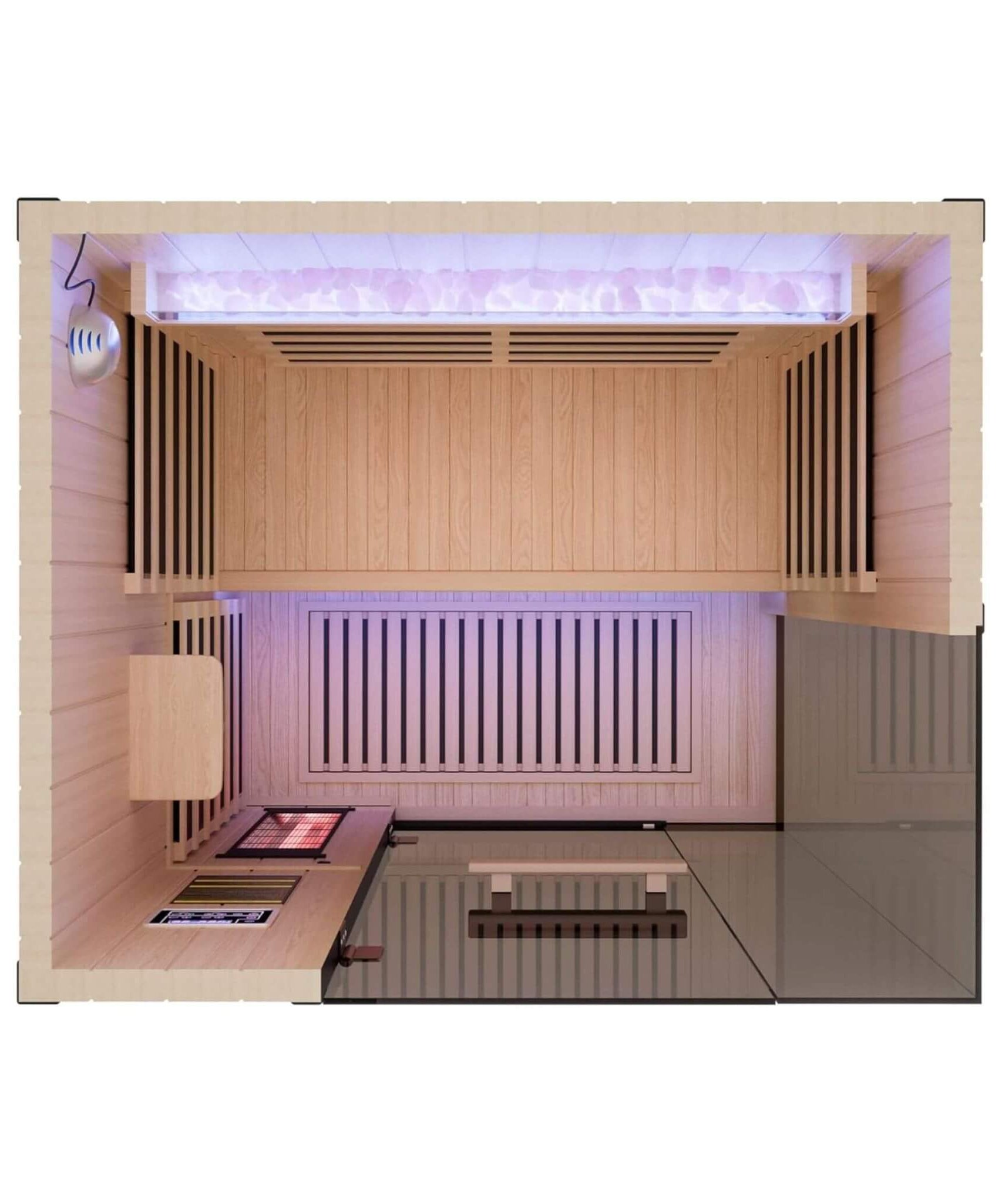 Thermora Pandora Premium 2-Person Indoor Infrared Sauna With Red Light Therapy And Himalayan Salt Rocks (SAK67305)