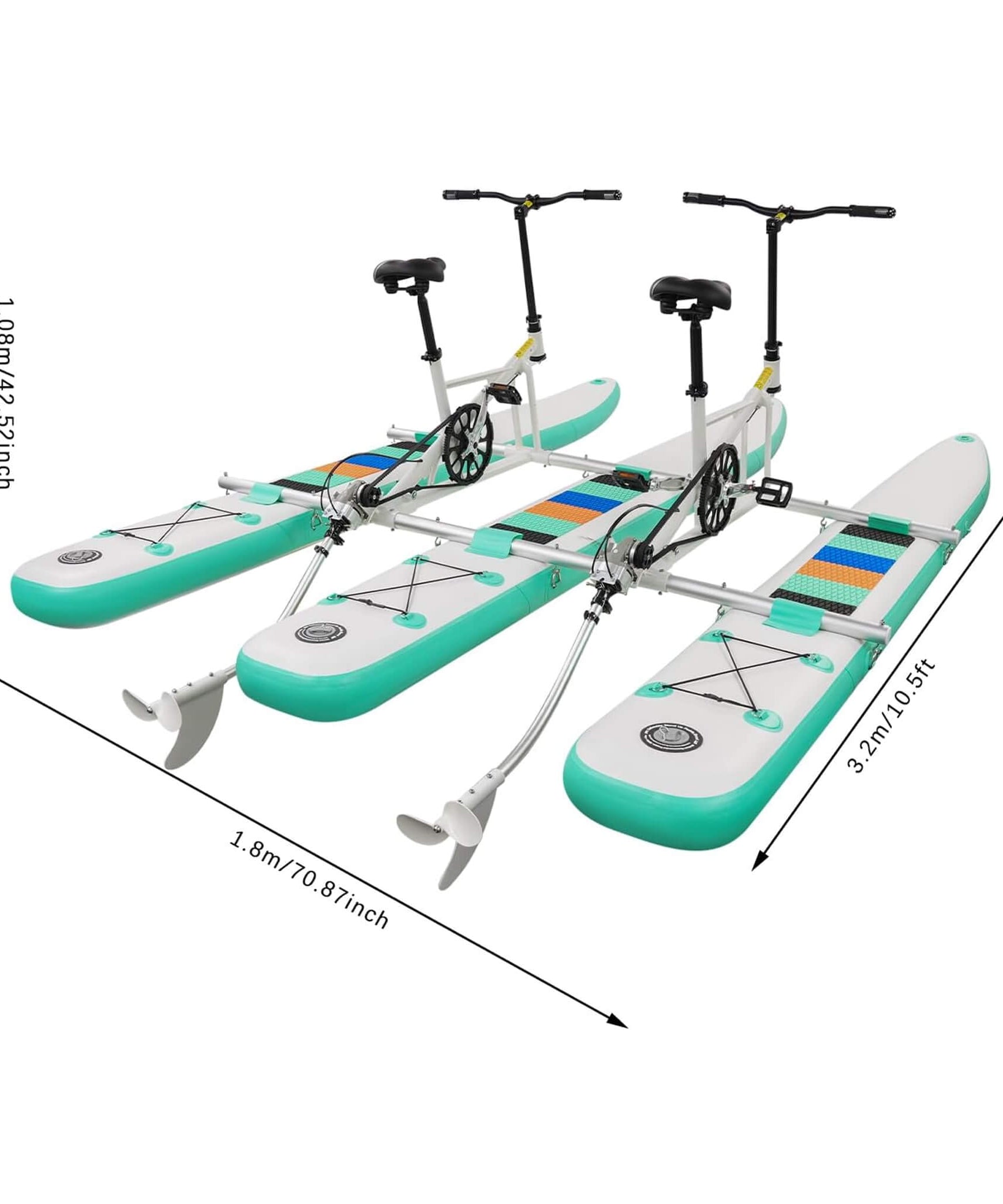 Premium 2-Person Two-Seater Portable Inflatable Pedal Boat Water Bike (SAK95621)