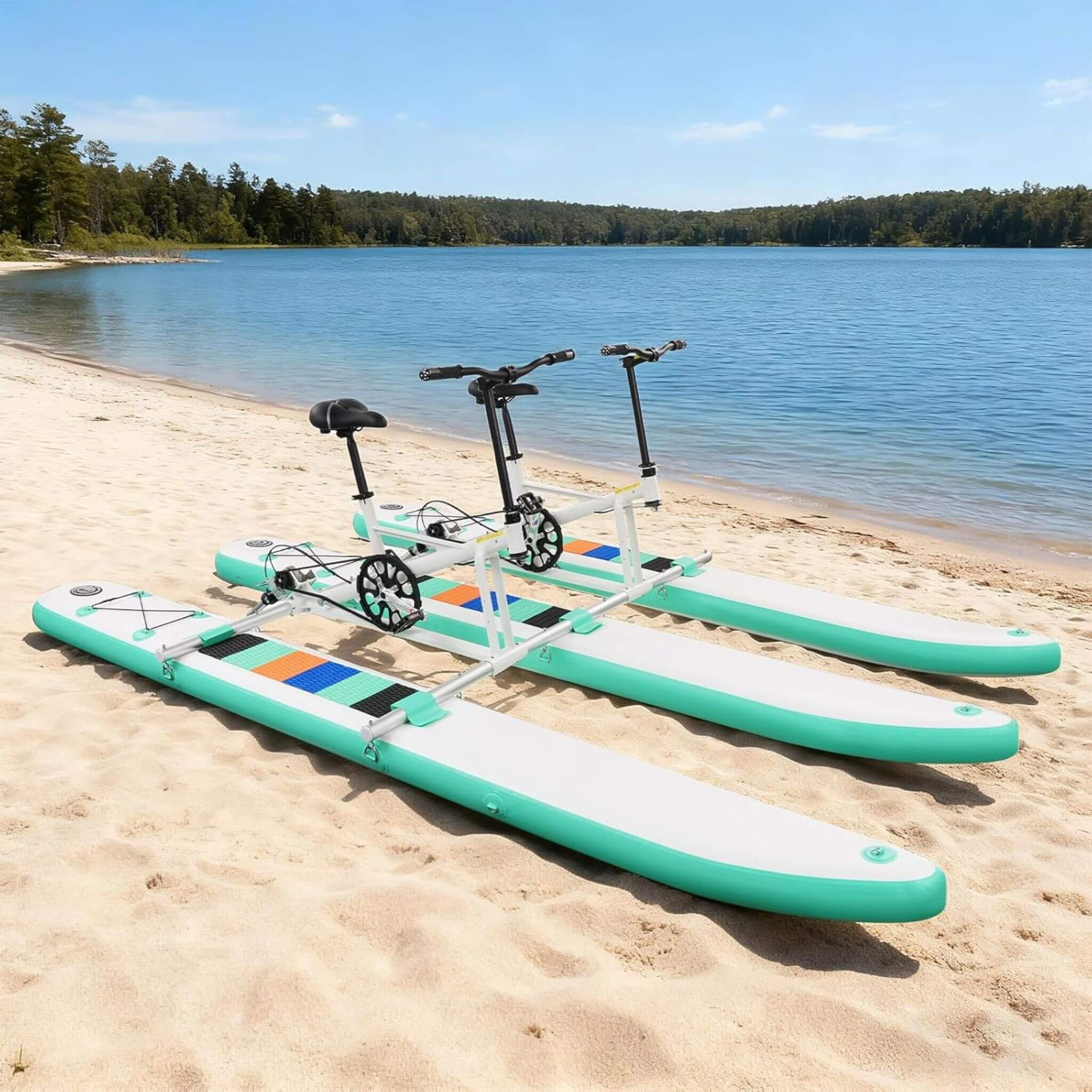 Premium 2-Person Two-Seater Portable Inflatable Pedal Boat Water Bike (SAK95621)