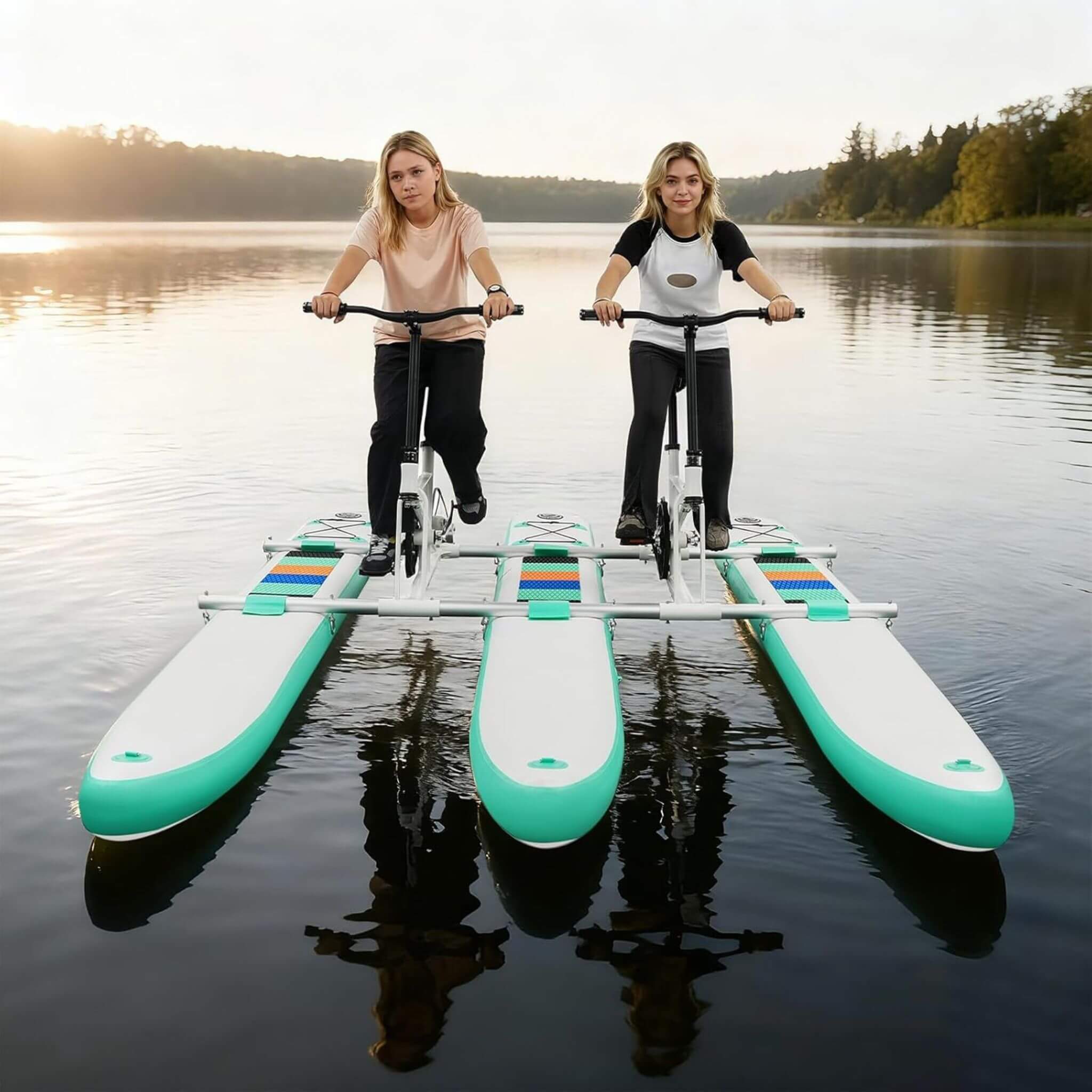 Premium 2-Person Two-Seater Portable Inflatable Pedal Boat Water Bike (SAK95621)