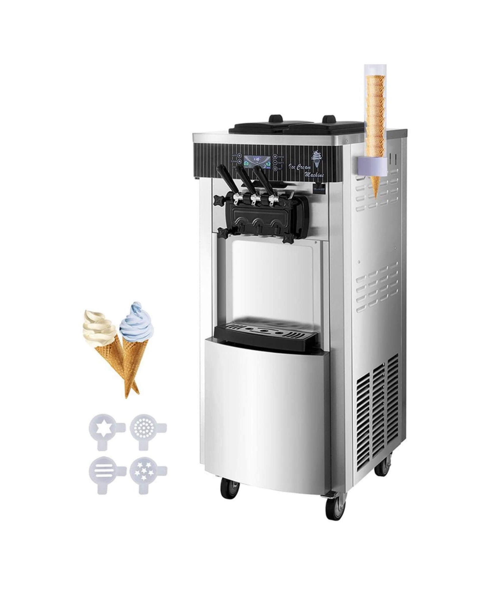 Premium 3-Flavors 20-28L/H Commercial Soft Serve Yogurt Ice Cream Machine Maker (SAK97524)