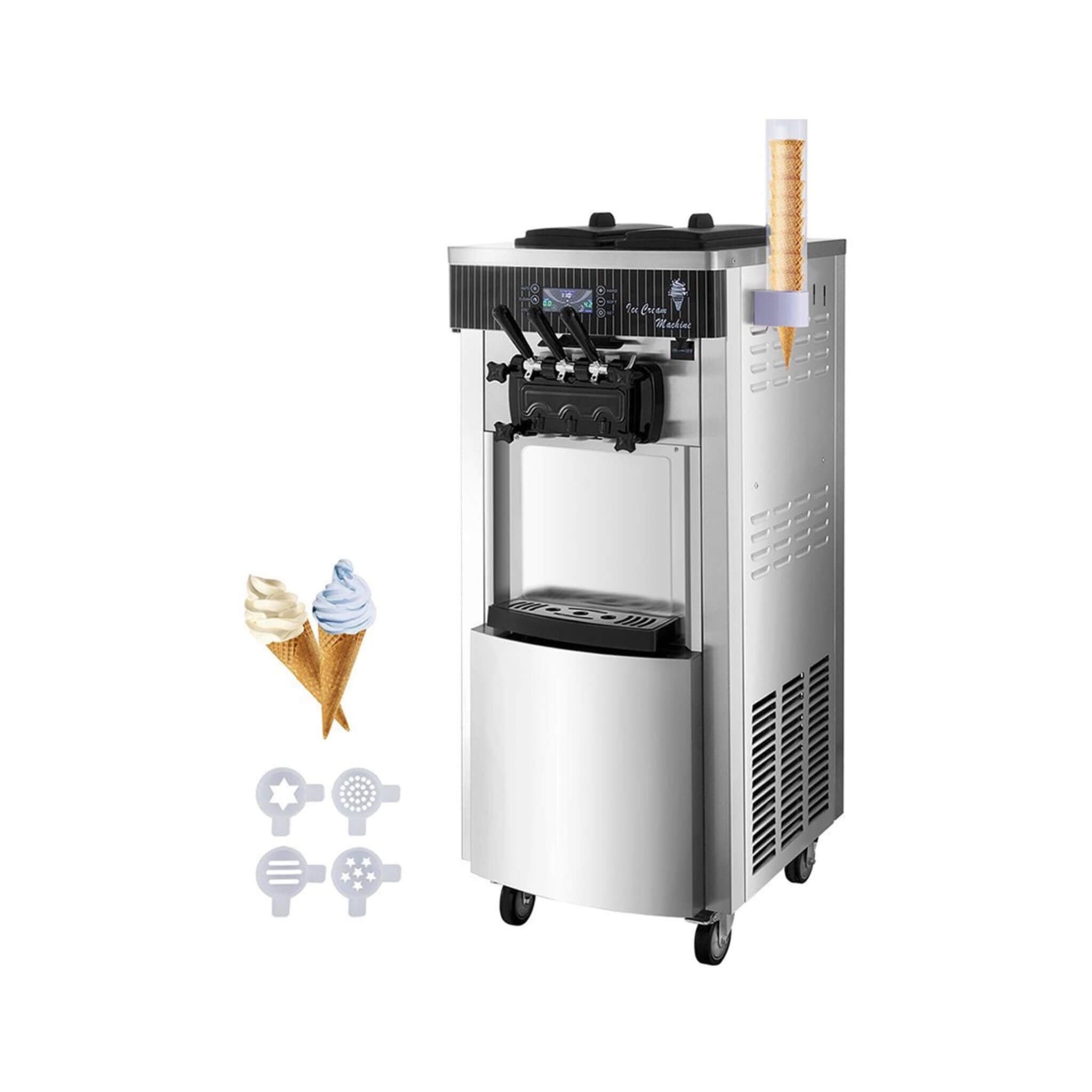 Premium 3-Flavors 20-28L/H Commercial Soft Serve Yogurt Ice Cream Machine Maker (SAK97524)