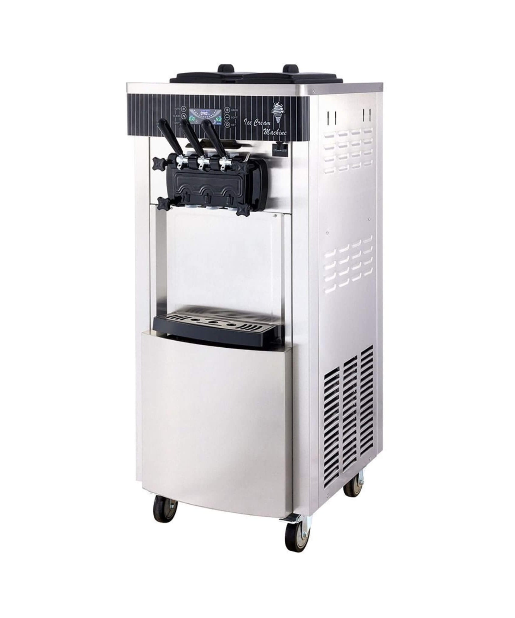 Premium 3-Flavors 20-28L/H Commercial Soft Serve Yogurt Ice Cream Machine Maker (SAK97524)