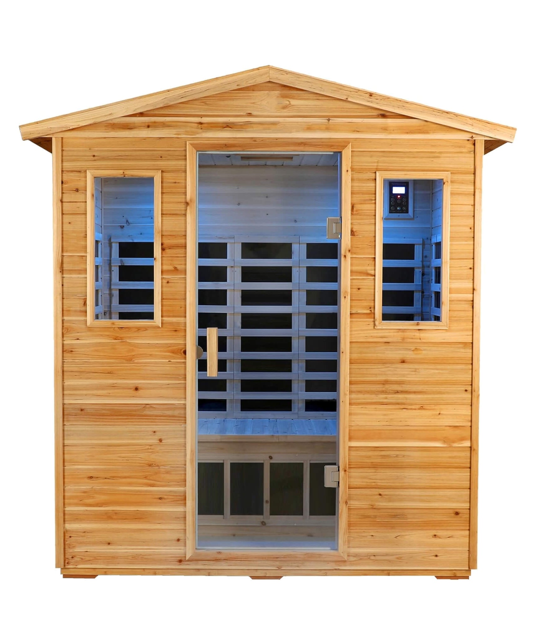Thermora Kora Deluxe 3-Person Outdoor Full Spectrum Low EMF Infrared Home Sauna With Bluetooth Speakers And LED Reading Light (SAK14098)