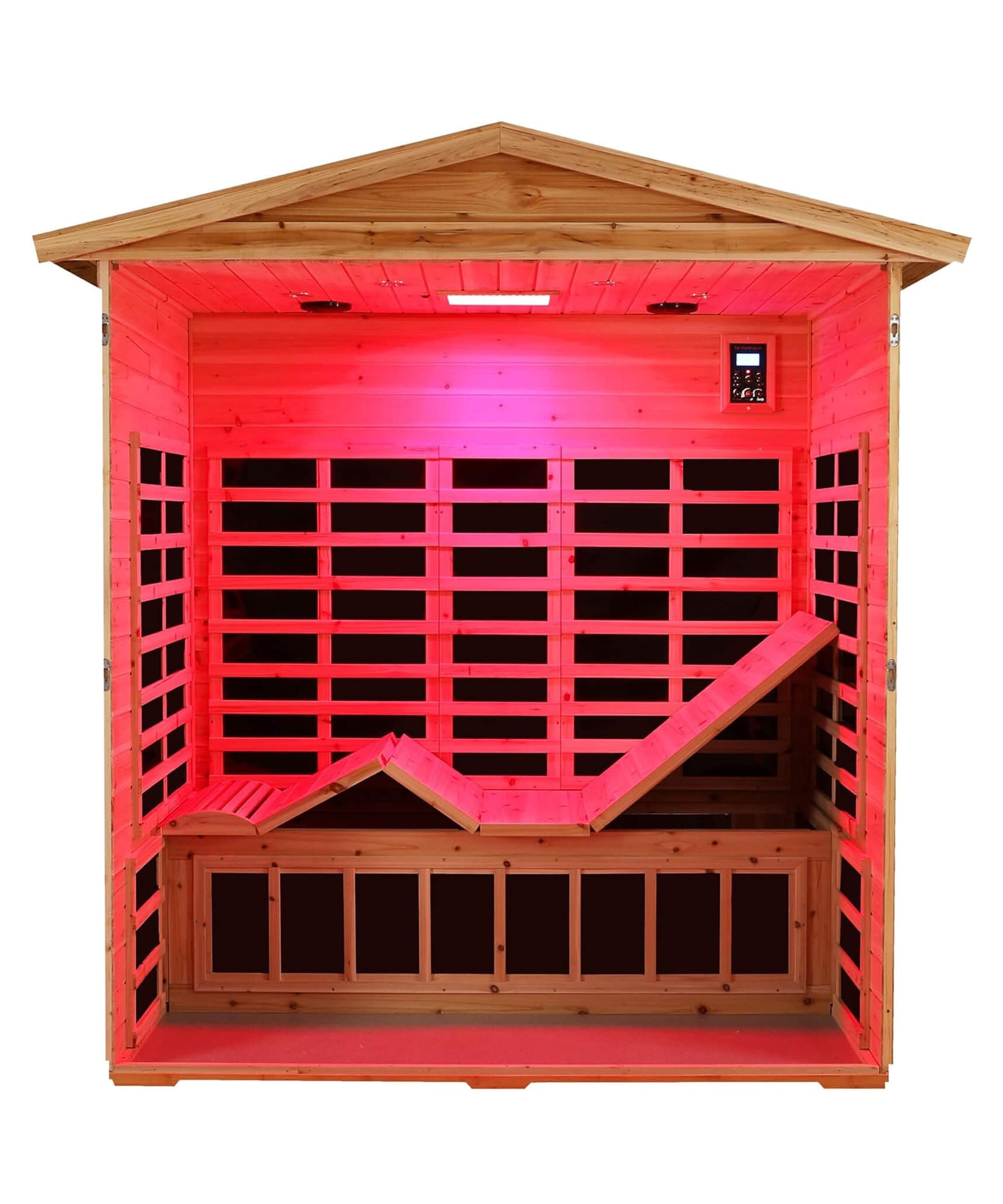 Thermora Kora Deluxe 3-Person Outdoor Full Spectrum Low EMF Infrared Home Sauna With Bluetooth Speakers And LED Reading Light (SAK14098)