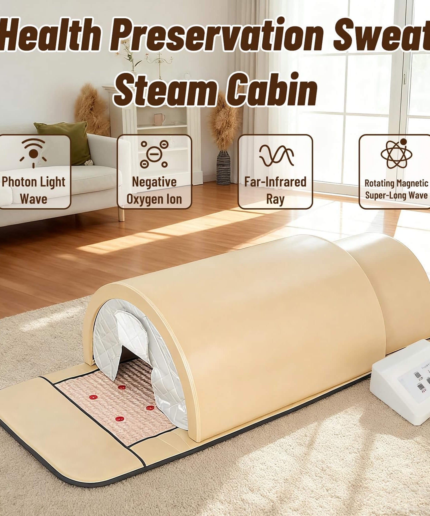 Premium 360-Degree Full-Body Far Infrared Dry Sauna Dome (SAK89665)