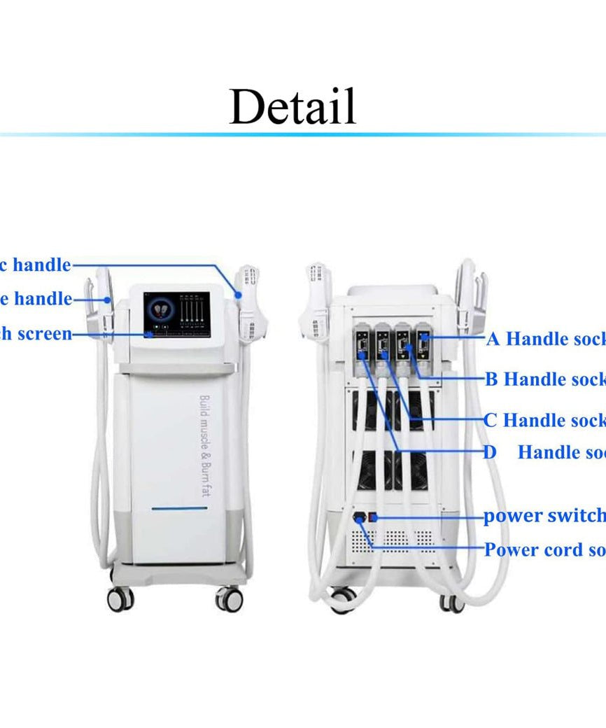 Premium 4-Handle Body, Abdomen And Buttock Muscle Shaping Machine With Trolley (SAK71463)