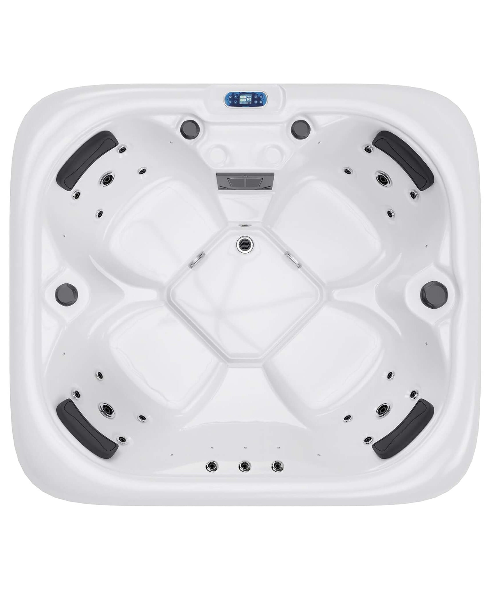 Nuvia Premium 4-Person Outdoor Hot Tub W/ 23 Stainless Steel Jets (SAK29185)