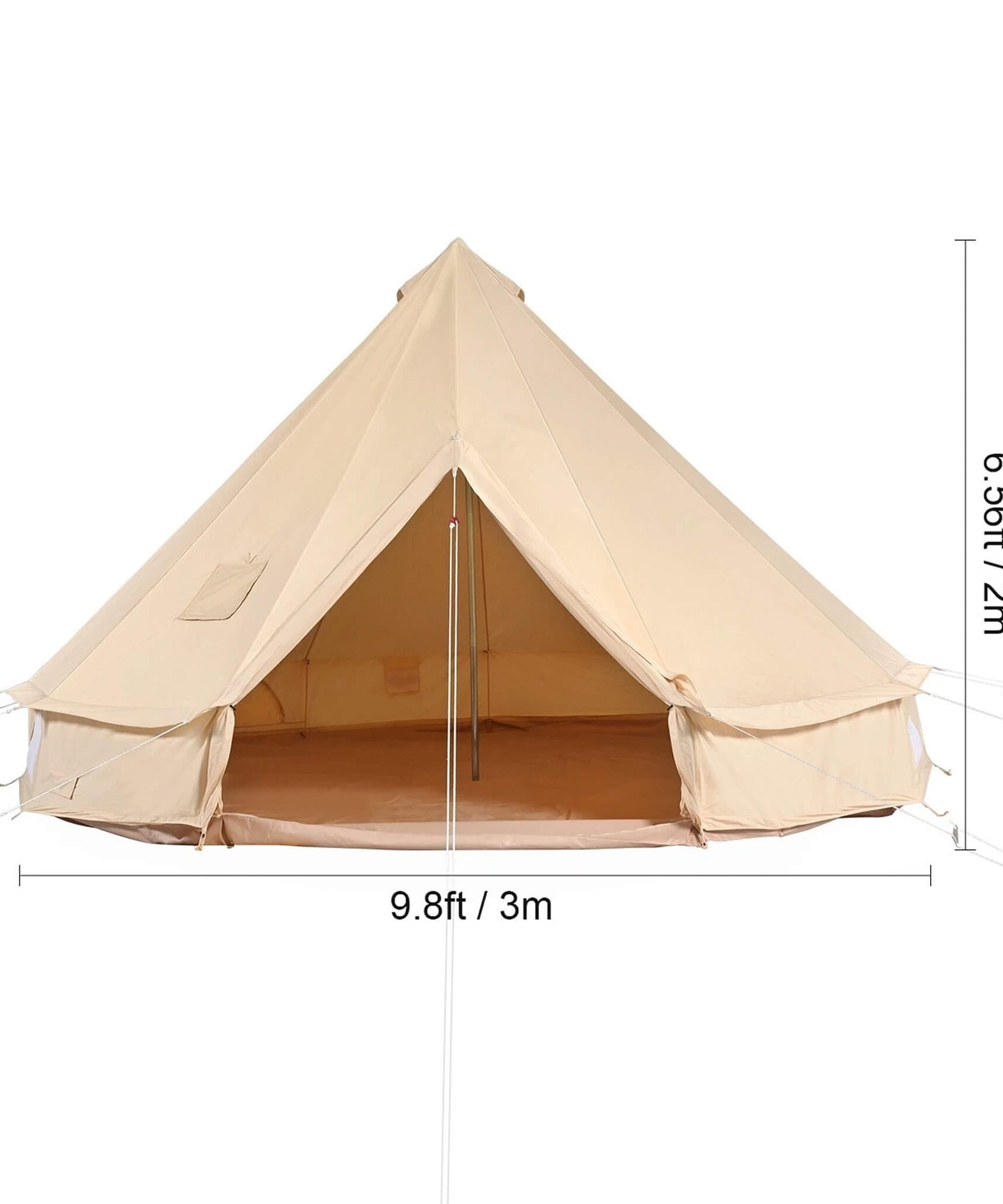 Premium 4-Season Camping Canvas Bell Yurt Tent With Stove Jack (SAK47589)