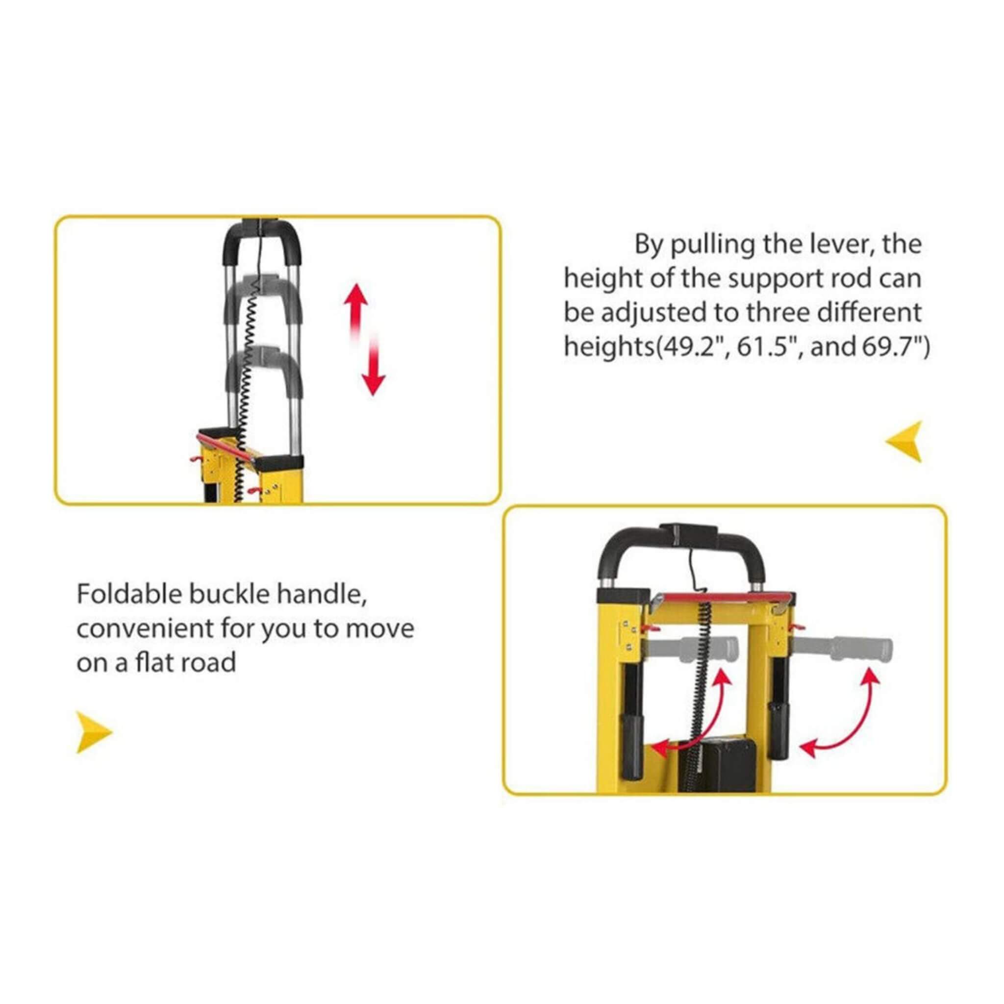 Premium 440LBS Electric Stair Climbing Dolly Hand Truck Folding Cart With Wheels (SAK31825)