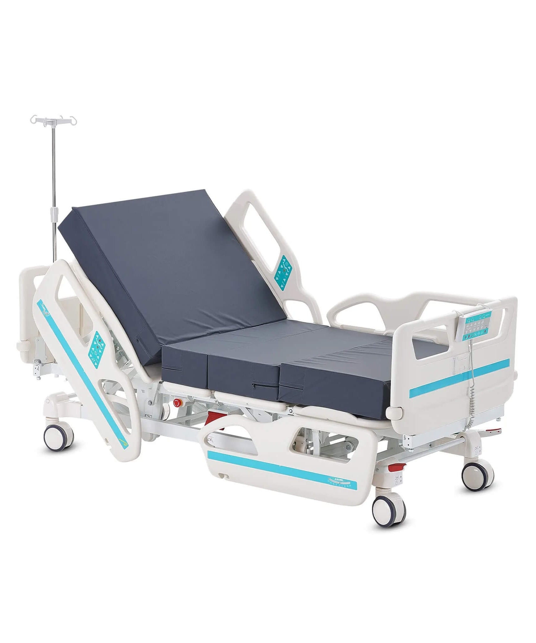 Premium 5-Function Electric Adjustable Medical Hospital Bed With Cardiac Position, 550LBS (SAK62312)