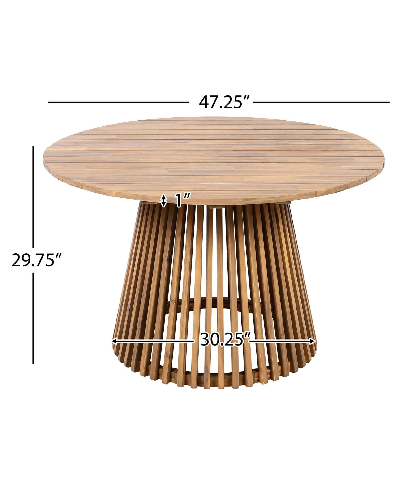 Alora Premium 5-Piece Outdoor Acacia Wood Patio Furniture Set With Braided Dining Chairs, Cushions, And Dining Table (SAK26754)