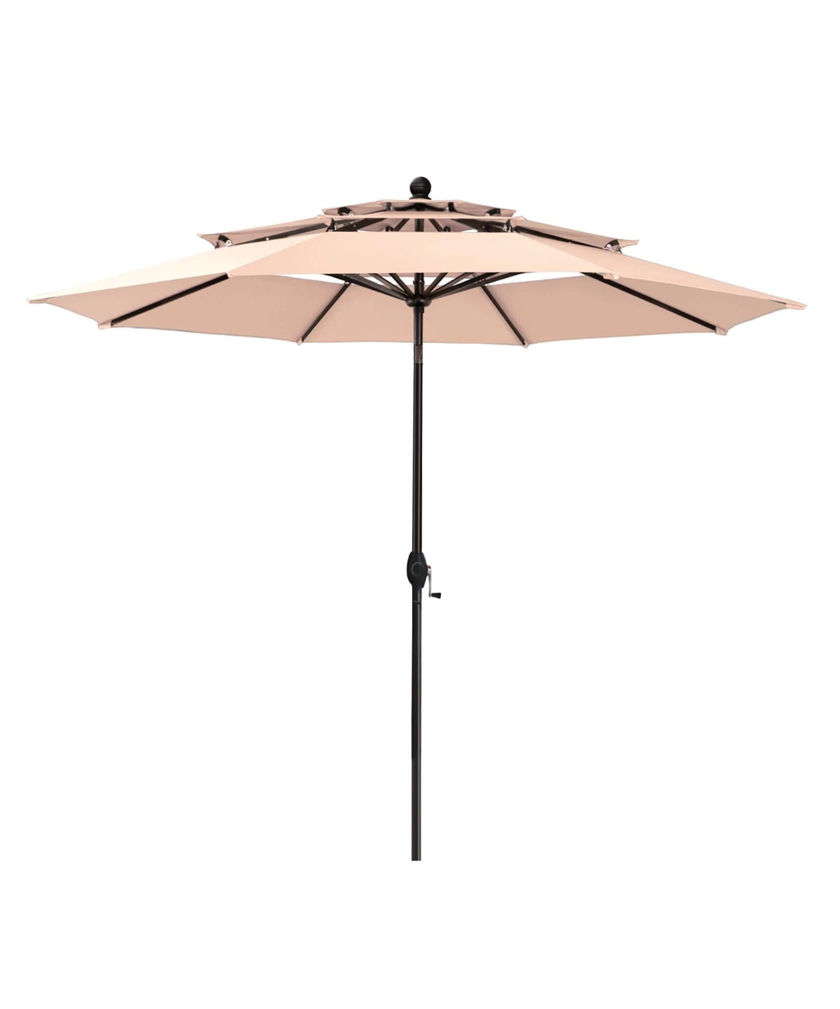 Alora Premium 6-Piece Bar Patio Furniture Set With Umbrella, Swivel Chairs, And Cushions (SAK90375)