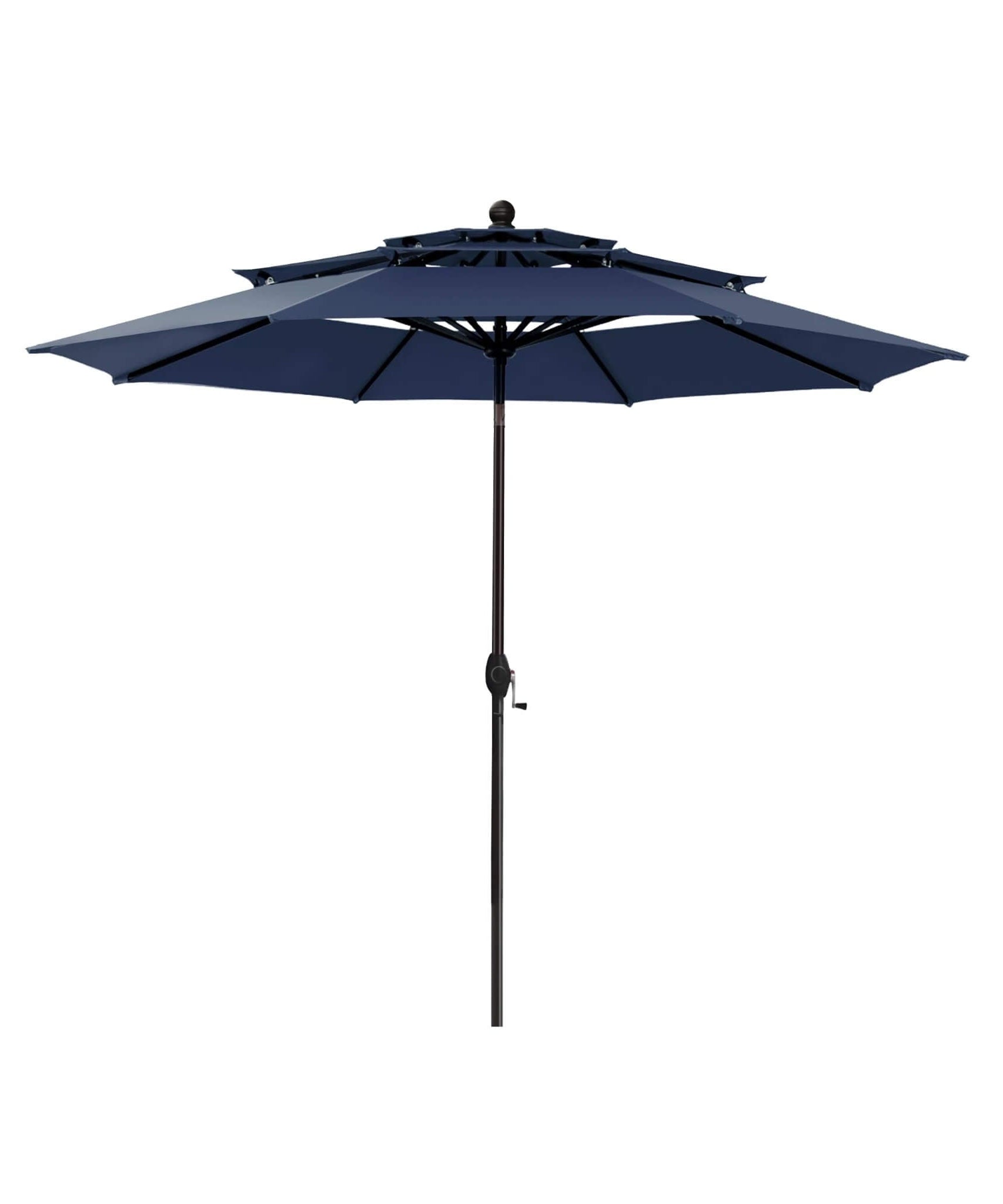 Alora Premium 6-Piece Bar Patio Furniture Set With Umbrella, Swivel Chairs, And Cushions (SAK90375)
